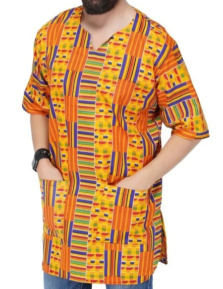 Kente  Tunic Shirt / Men/ Unisex