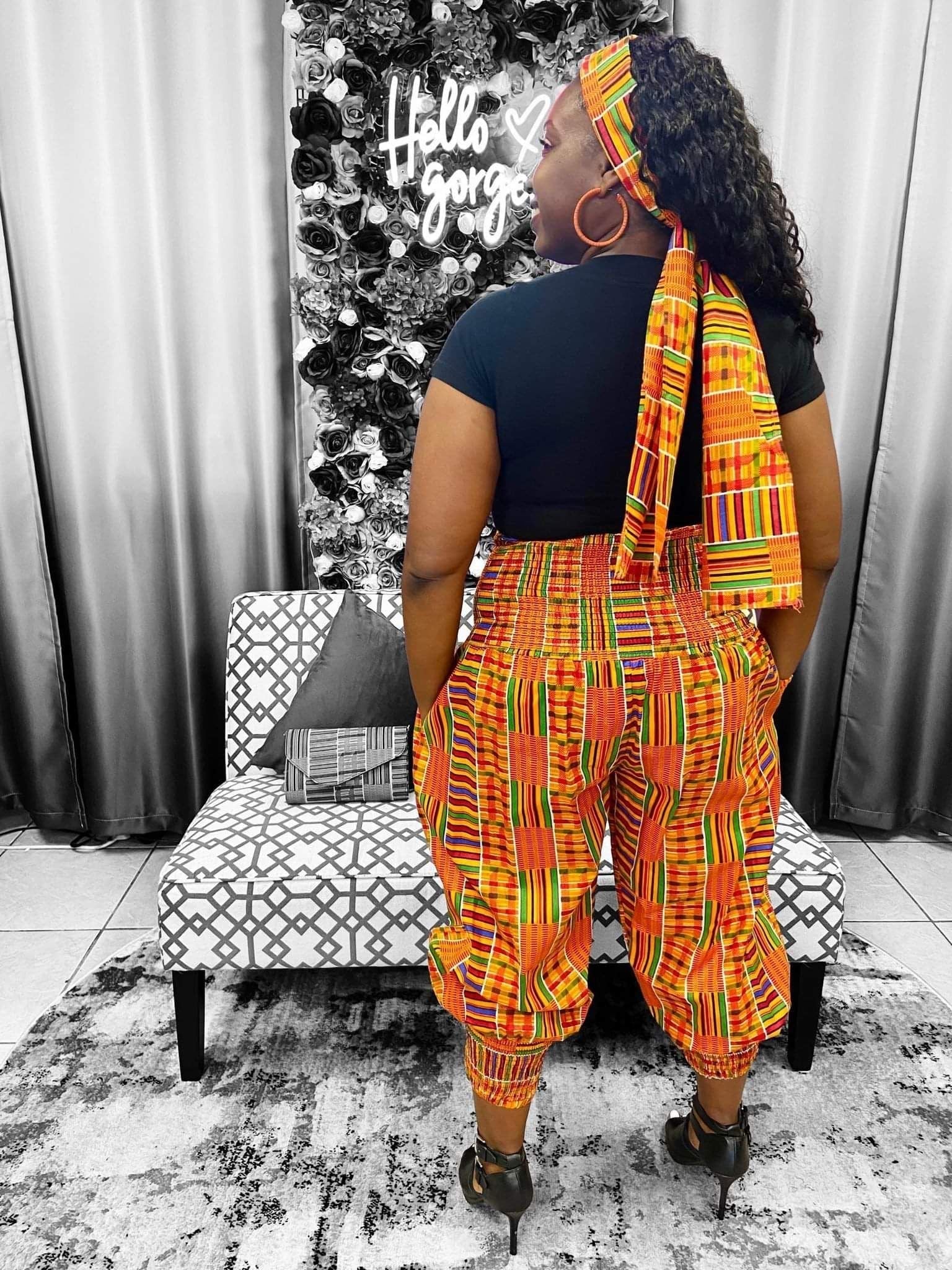 21 Women  Harem Pant-  Traditional Kente