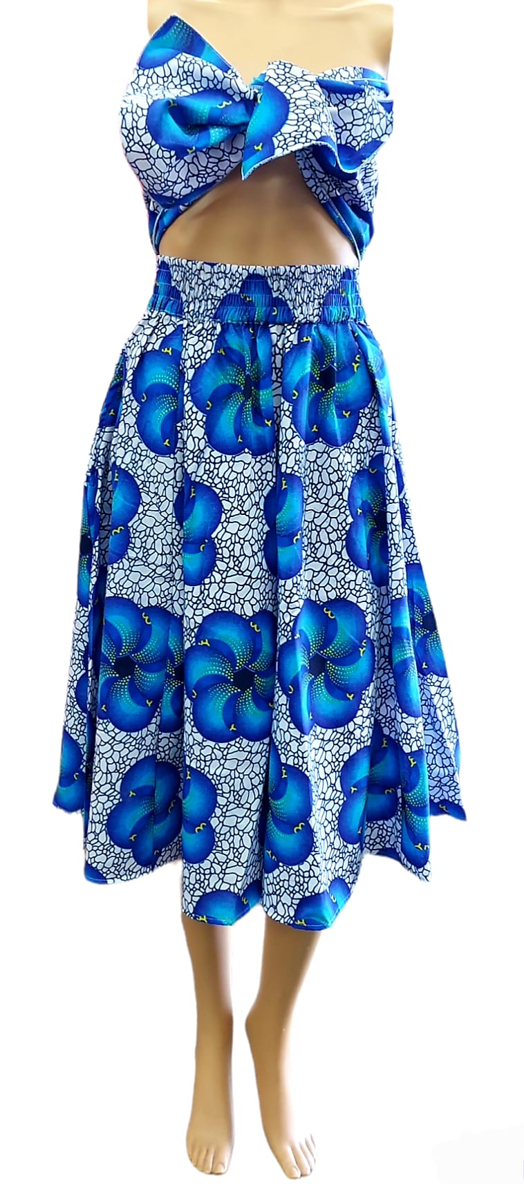 1006 Women Mid Length Printed Skirt