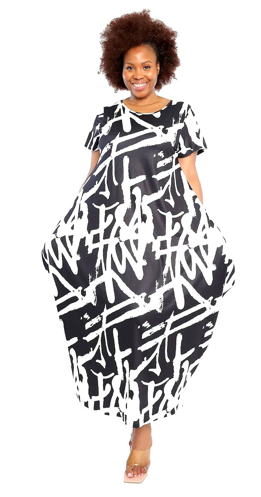 Woman Bubble  Dress /Printed