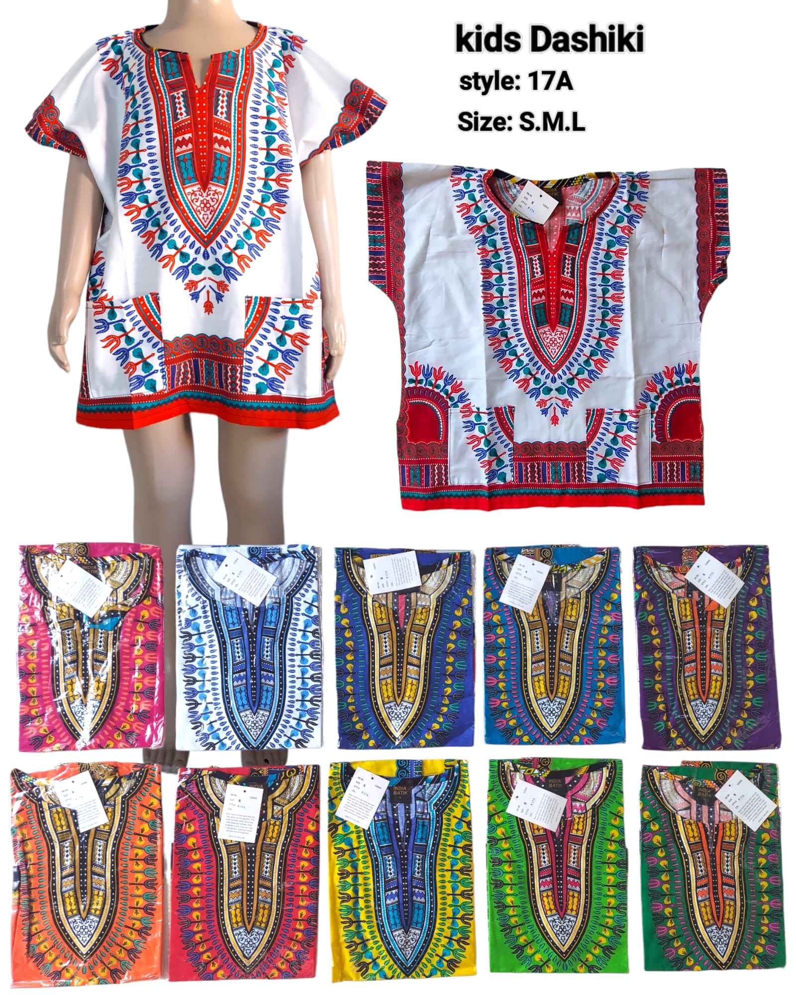 Kids Dashiki Tunic- Unisex