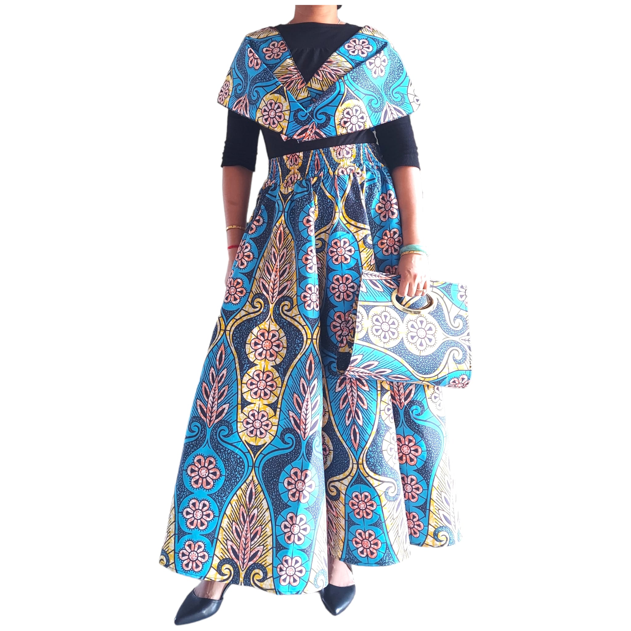 1003 Combo Long Skirt & Pocketbook Set