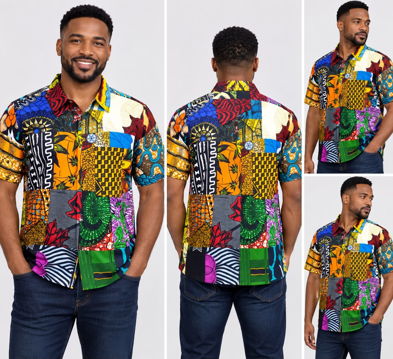 Men's African Button-Down Shirt