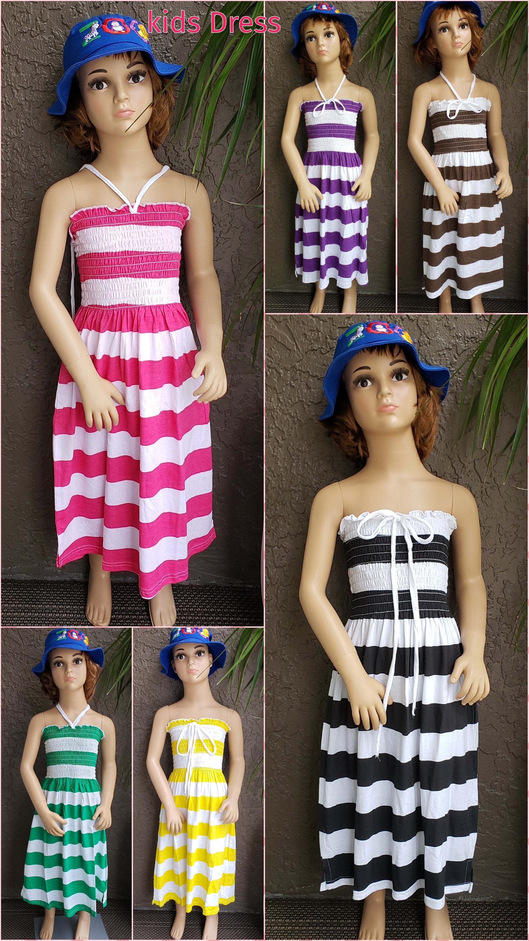 509 Kids/ Girls Tube Dress - Stripe