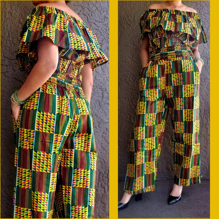 #317- Women Kente Romper