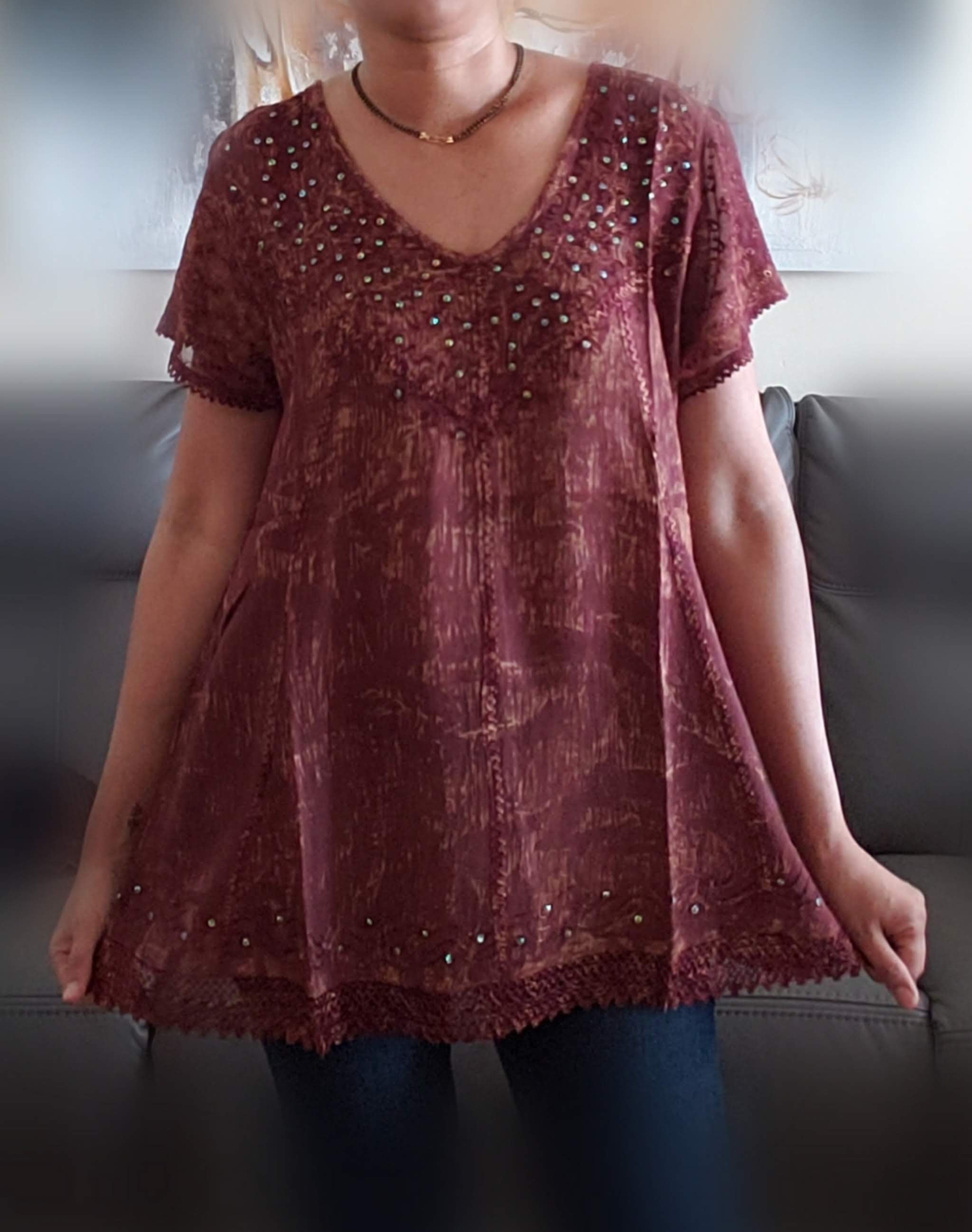 Women Bell Top/ Destress/ Embroidery/Sequens