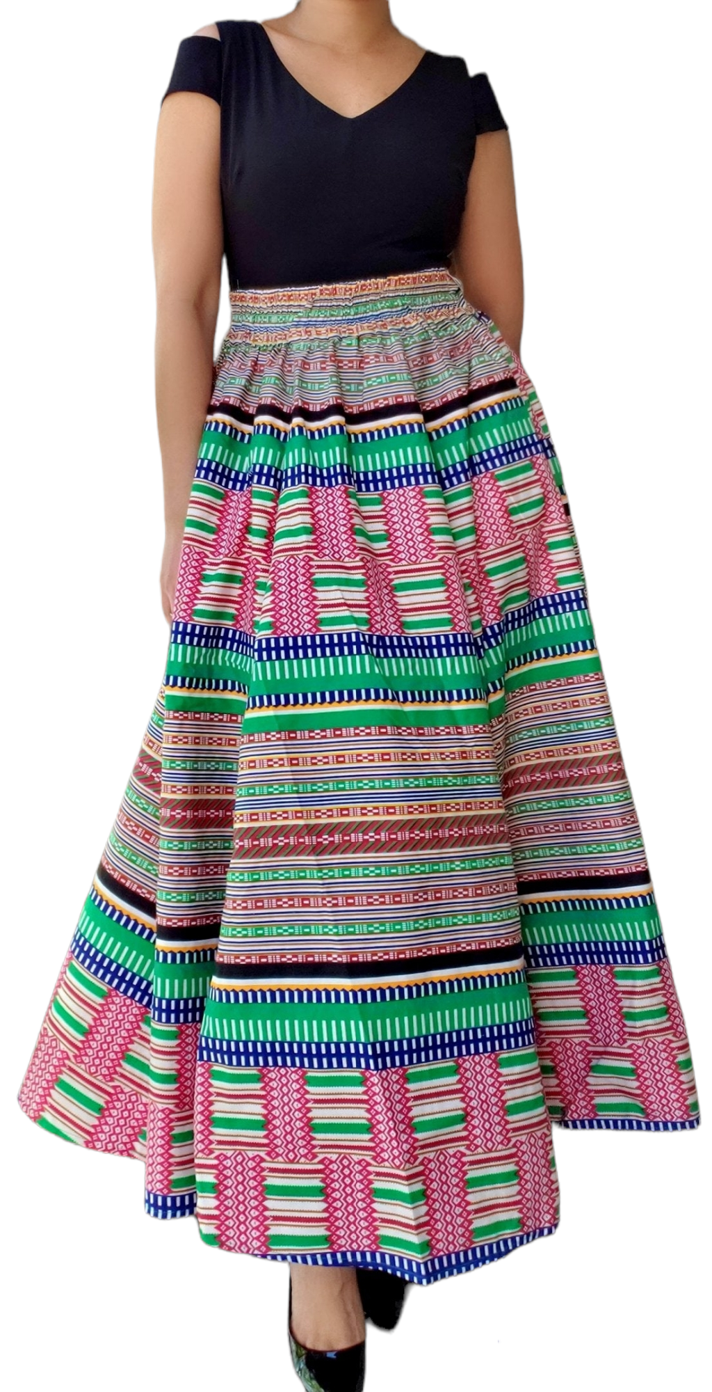 1003 Women Long Printed Skirt