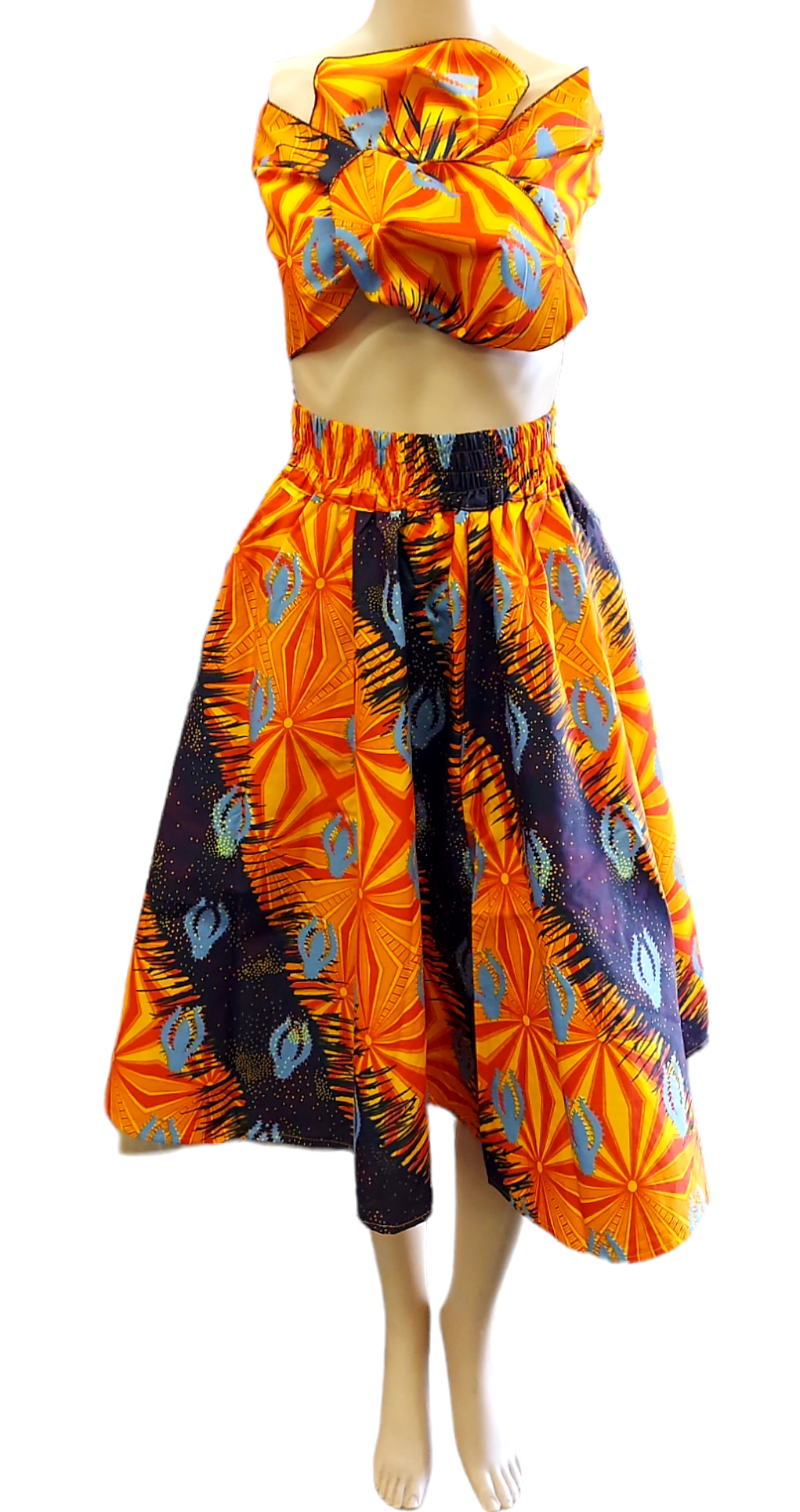 1006 Women Mid Length Printed Skirt