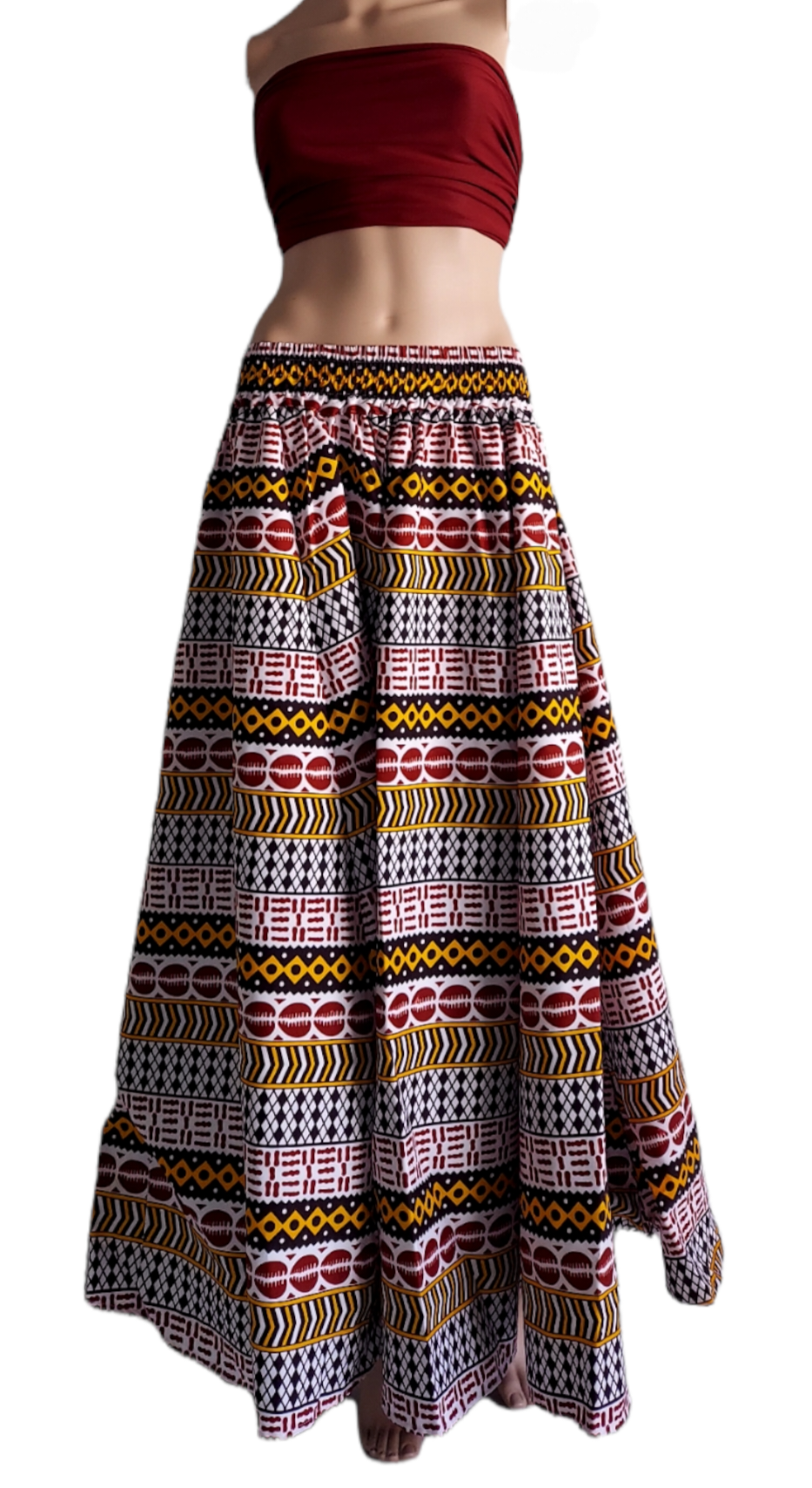 1003 Women Long Printed Skirt