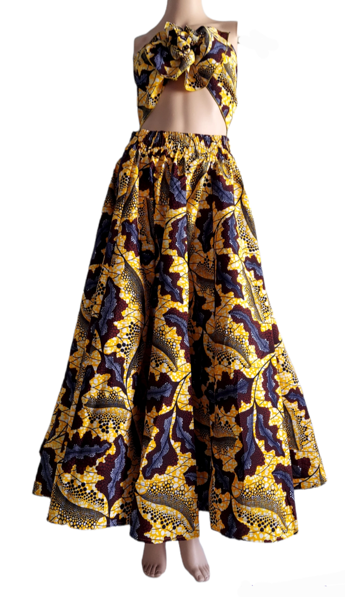 1003 Women Long Printed Skirt