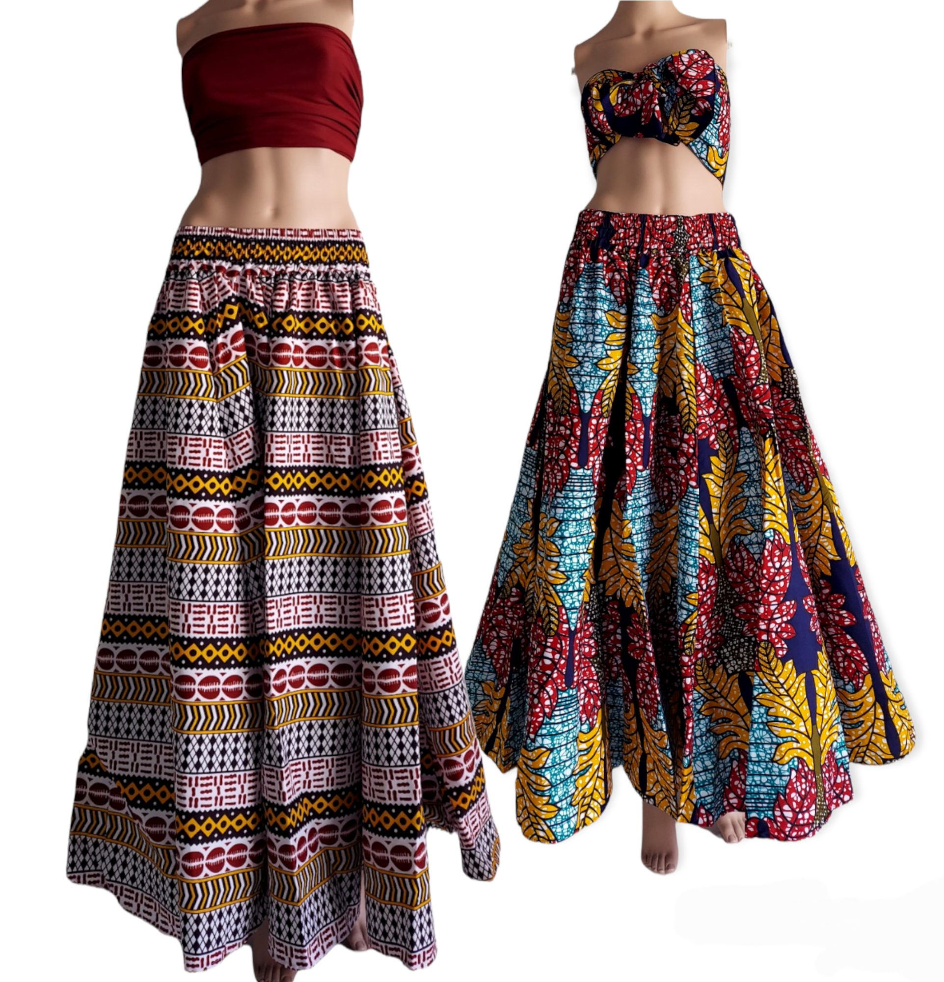 1003 Women Long Printed Skirt