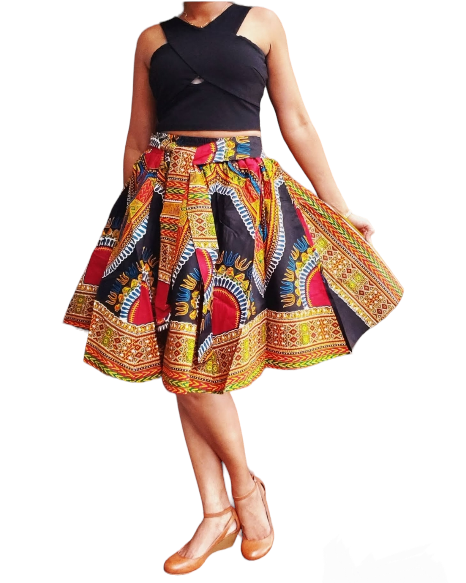 7009 Women Short Skirt Dashiki Skirt