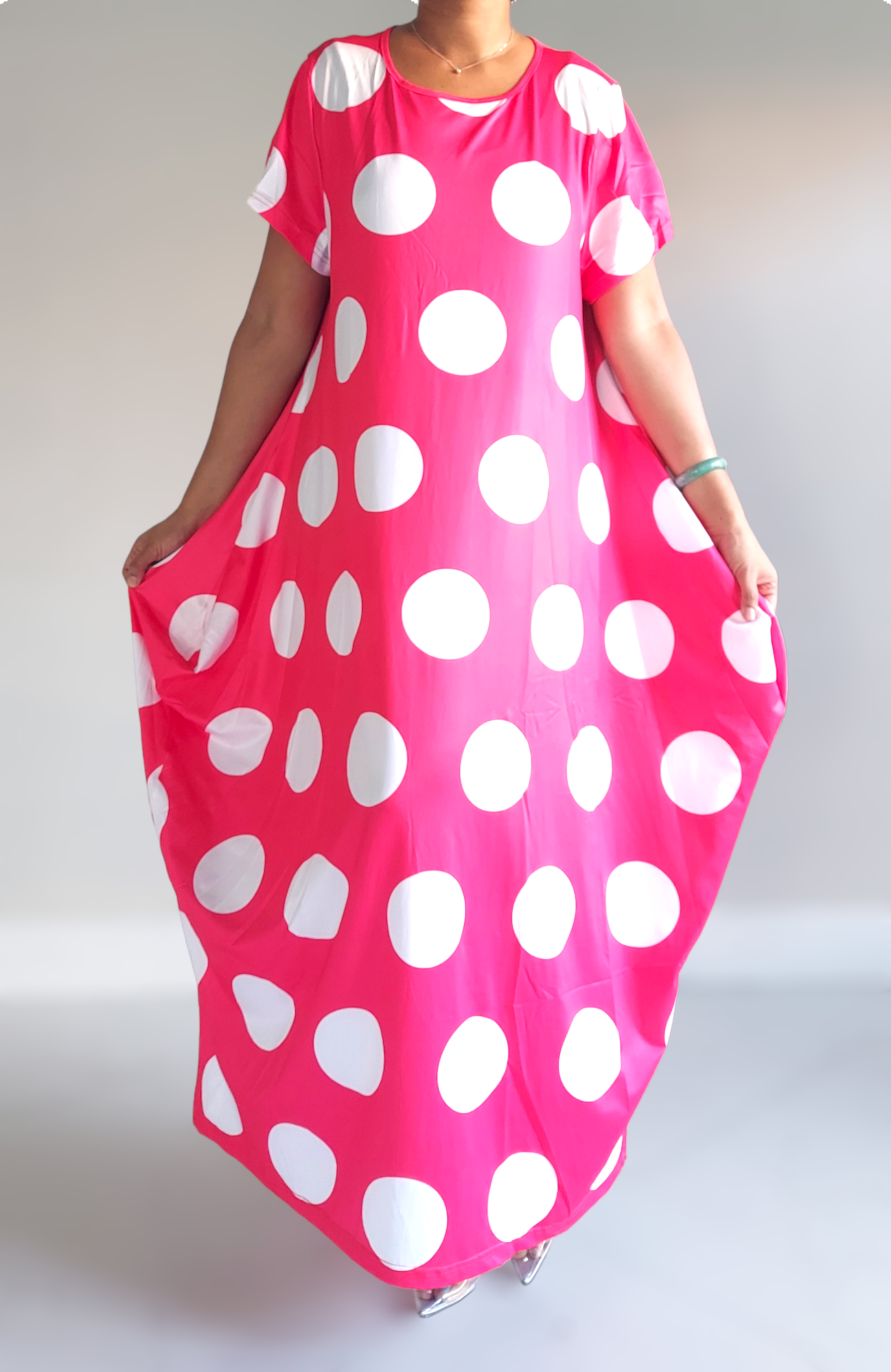 Bubble Dress Red & White Polkadot