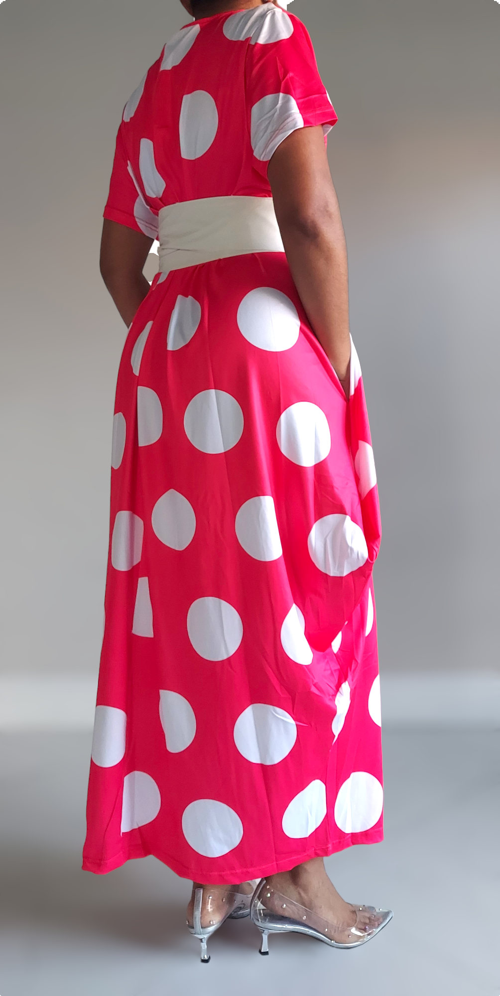 Bubble Dress Red & White Polkadot