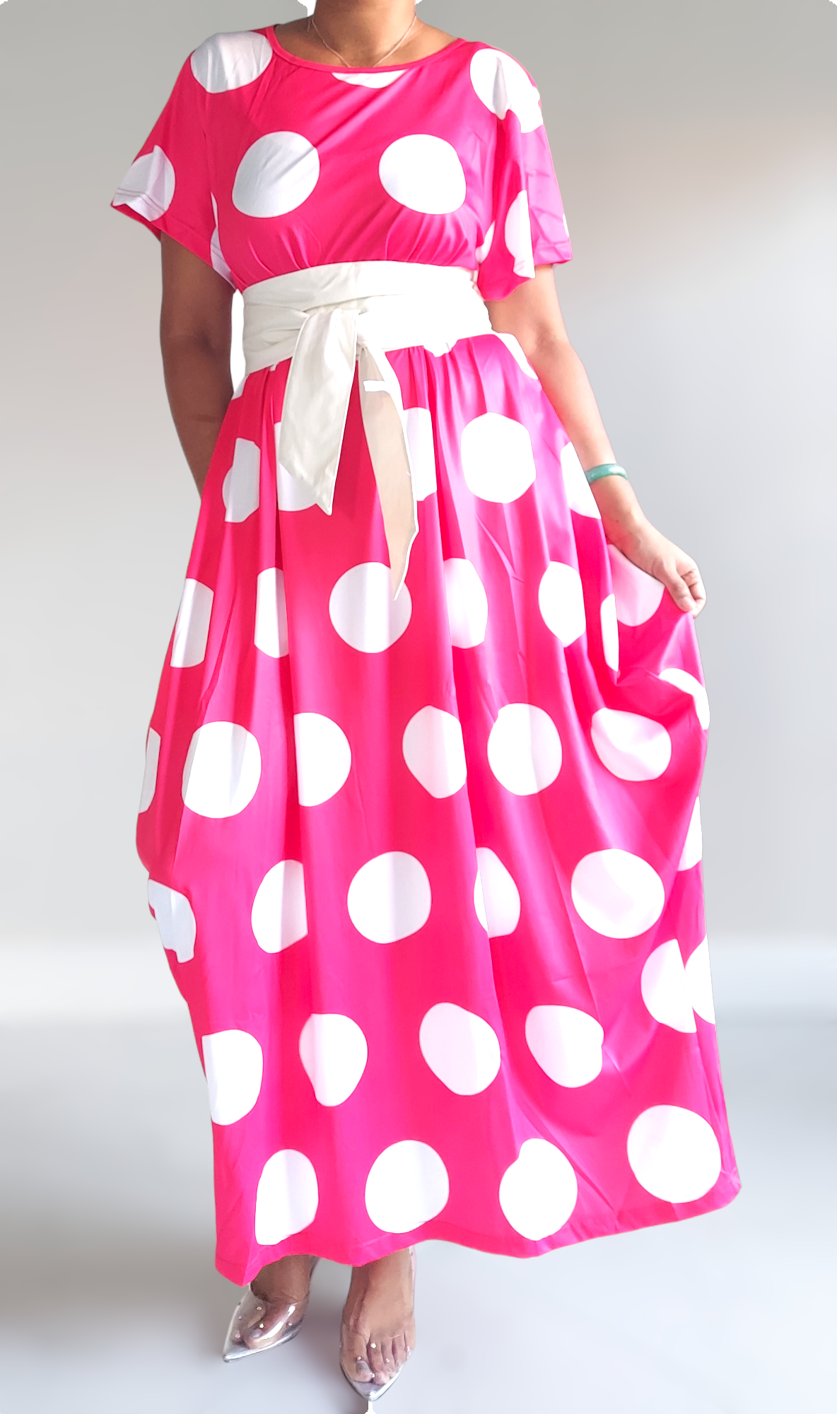 Bubble Dress Red & White Polkadot