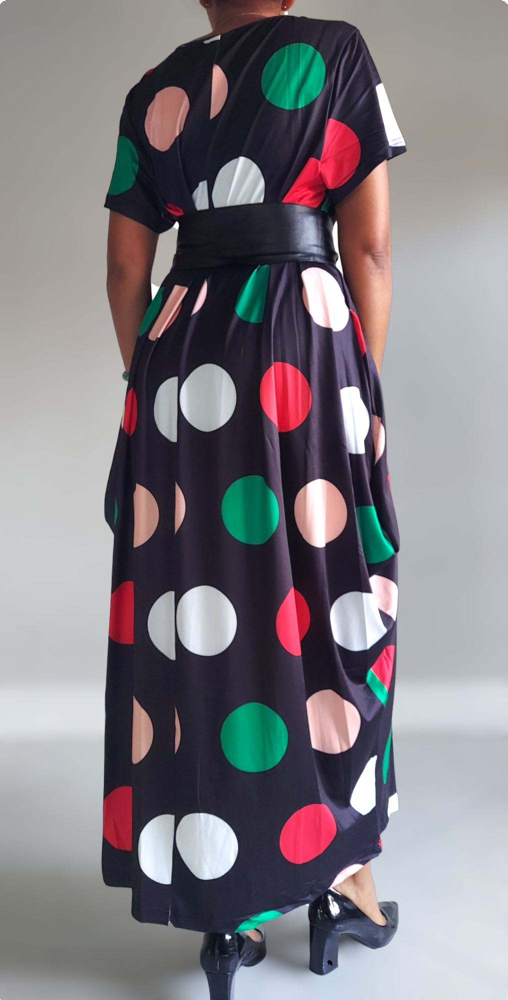 Multi colored polka dot dress best sale