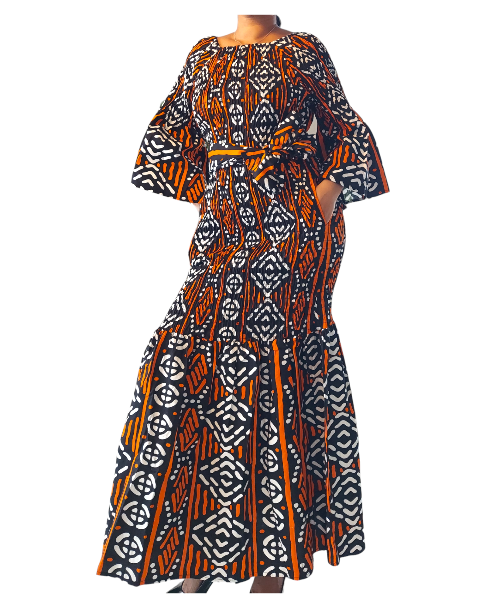 Smock Mermaid Dress - Tribal Print