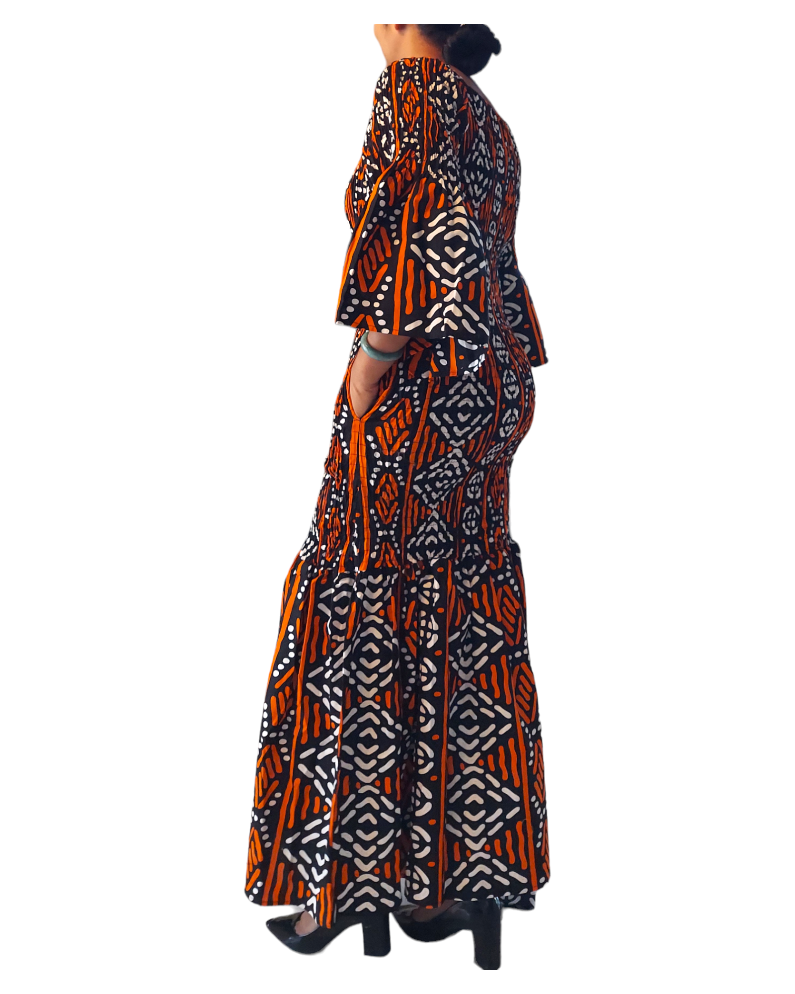 Smock Mermaid Dress - Tribal Print