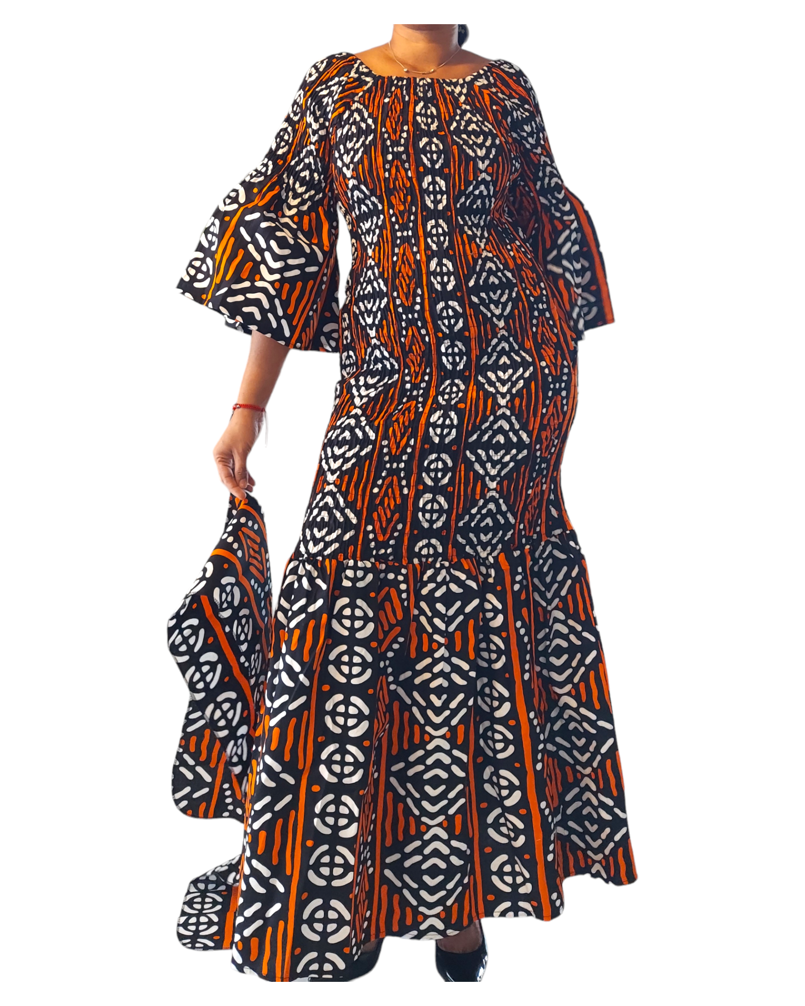 Smock Mermaid Dress - Tribal Print