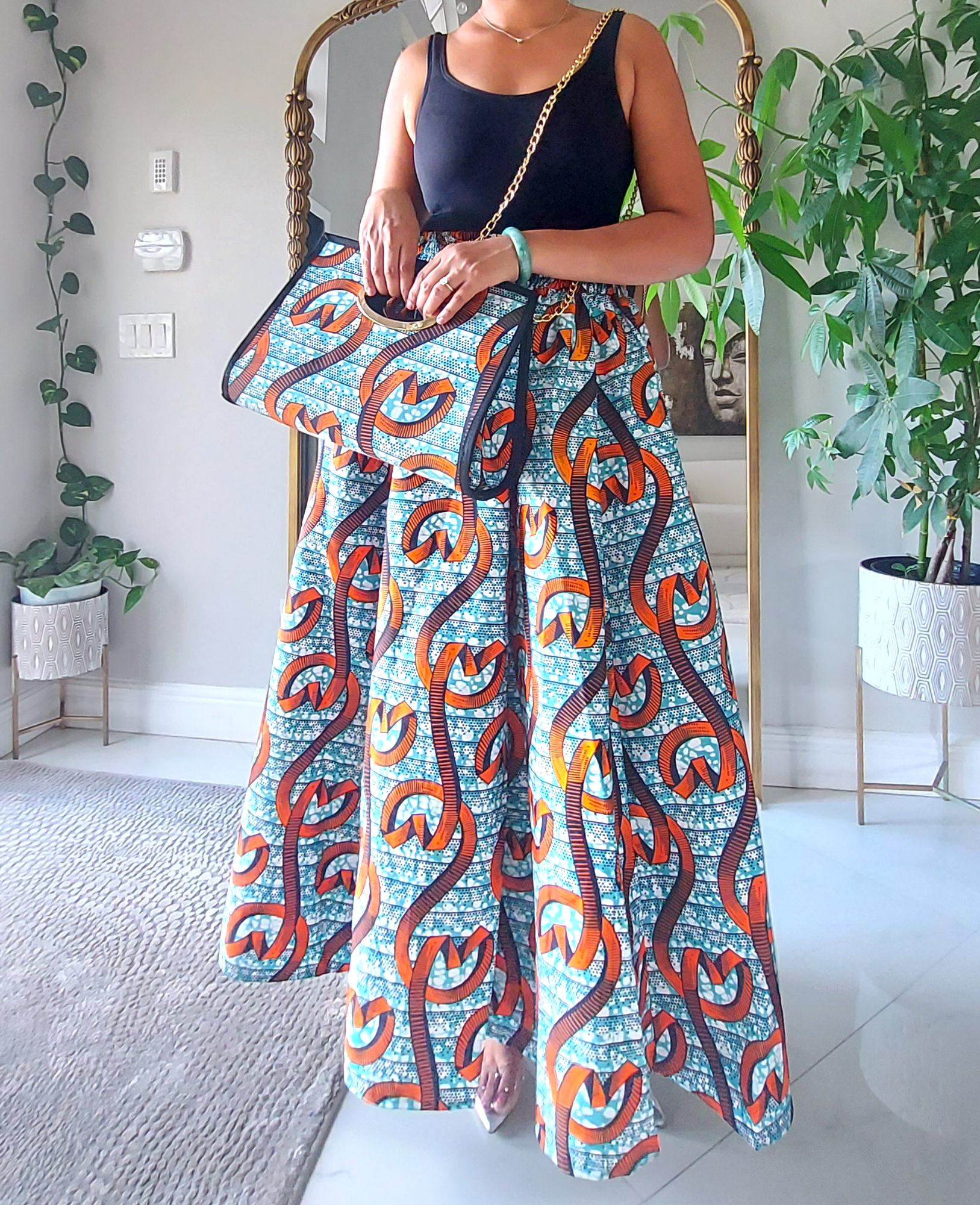 Wrap Dress / Maxi Skirt / Pocketbook