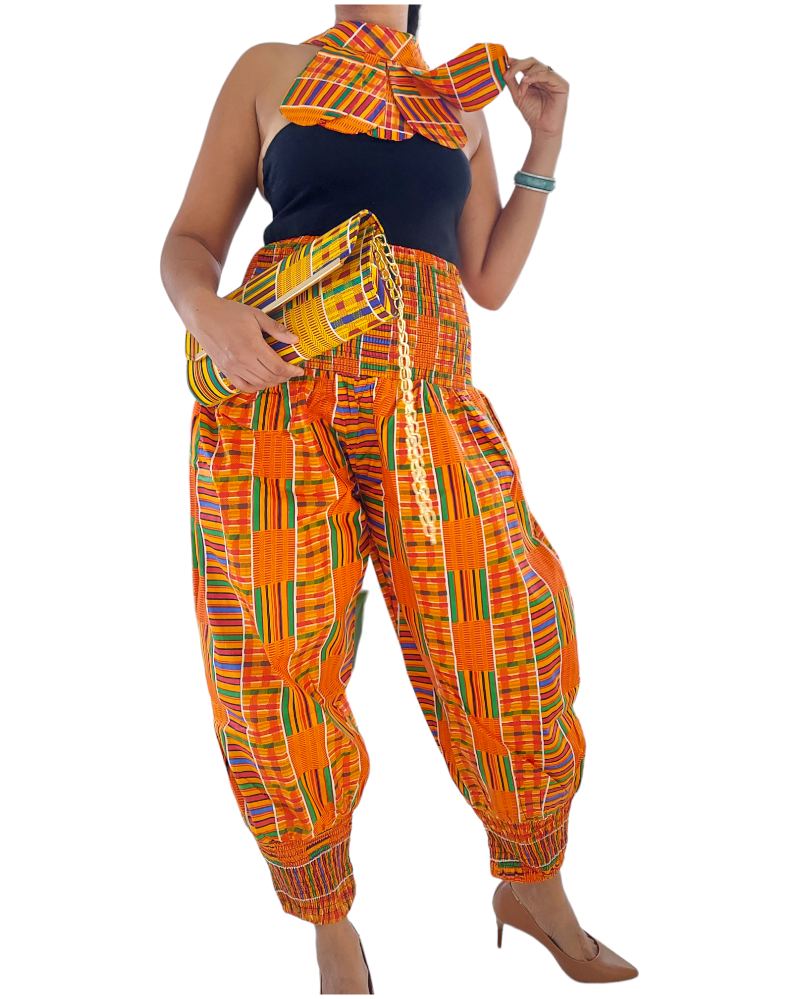 21 Women  Harem Pant-  Yellow 1Kente