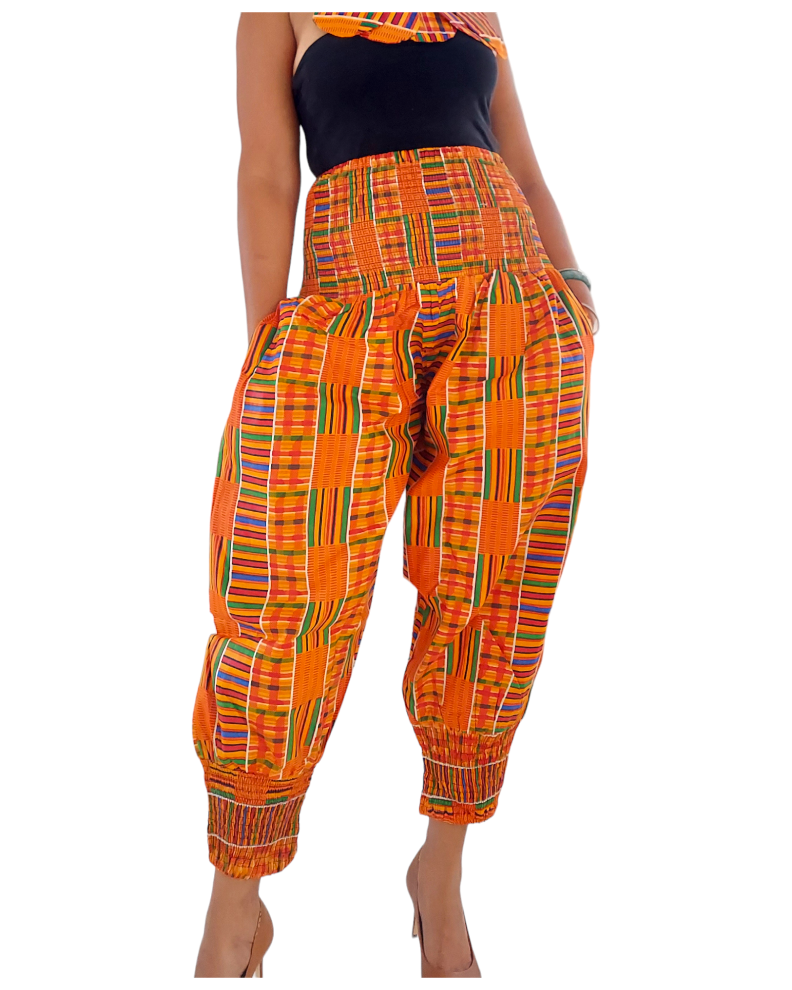 21 Women  Harem Pant-  Yellow 1Kente