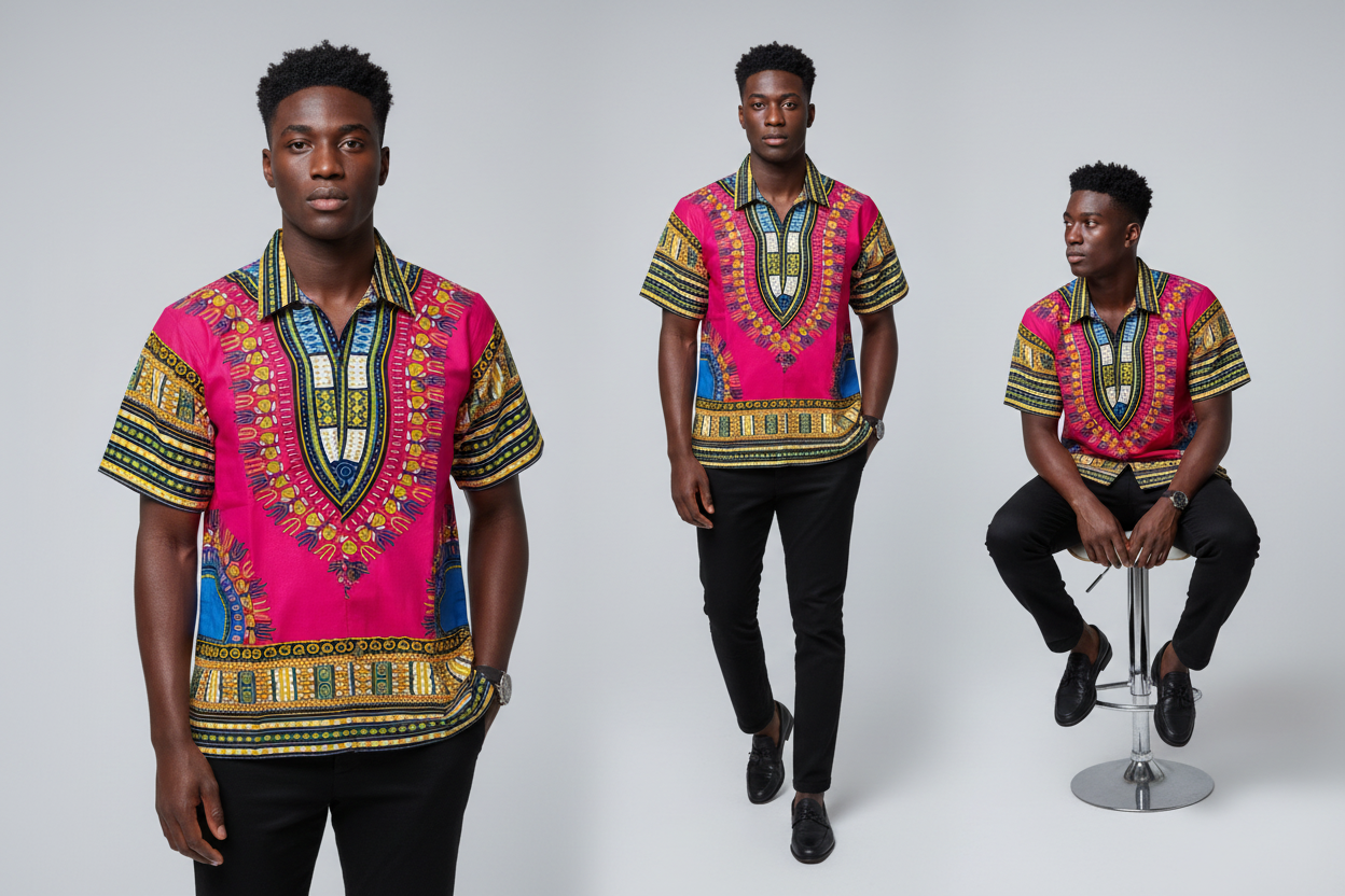 Dashiki Button Down Shirt/ Unisex
