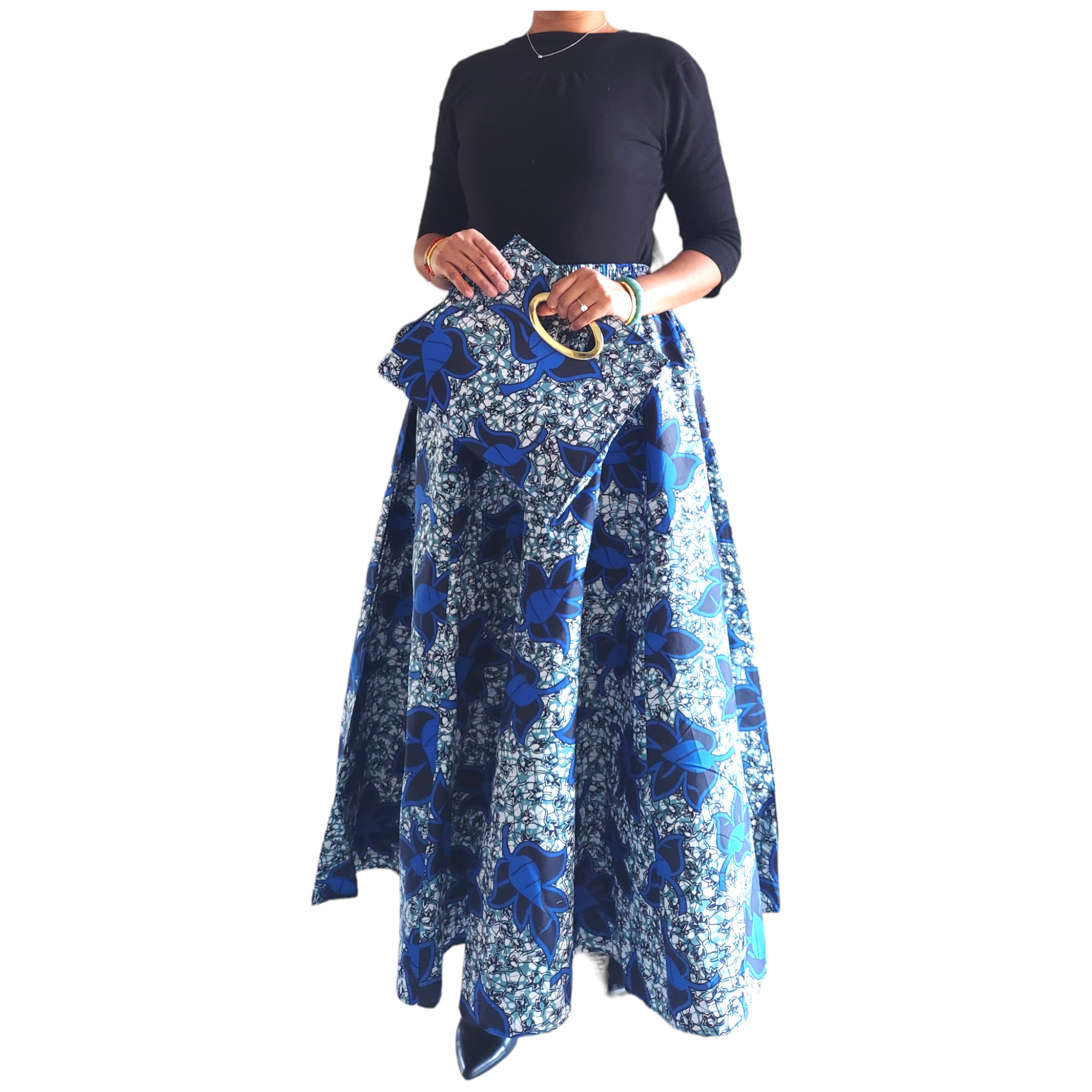 1003 Combo Long Skirt & Pocketbook Set