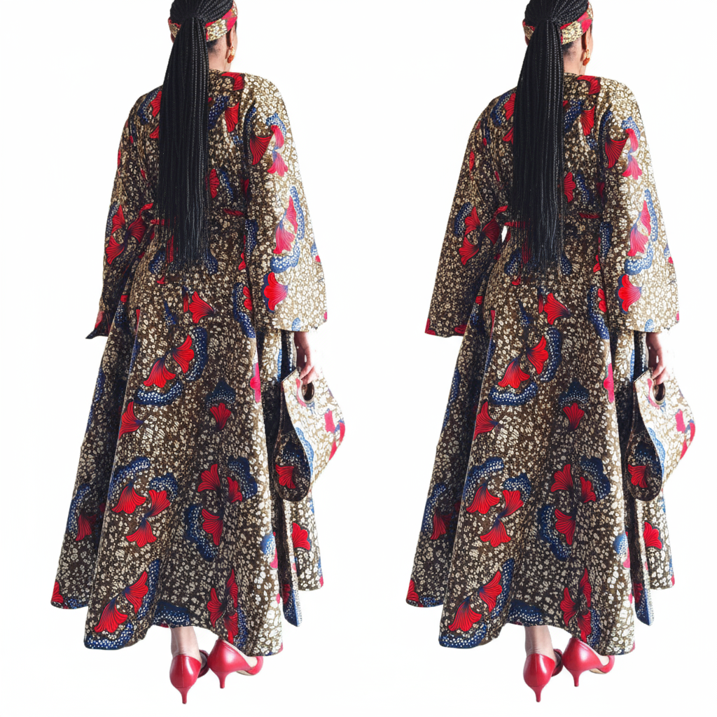 Combo - Long Wrap Dress + Pocketbook Set3