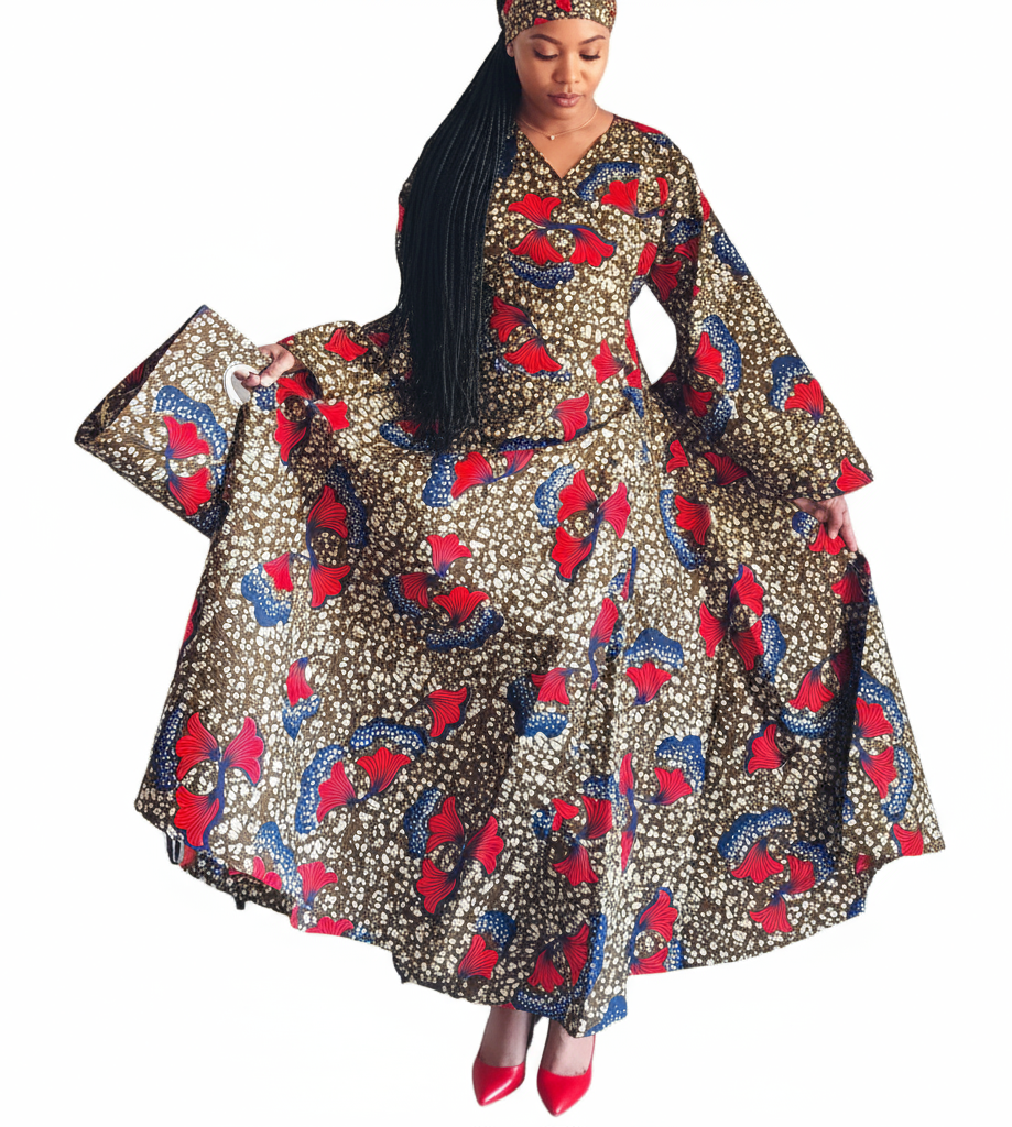 Combo - Long Wrap Dress + Pocketbook Set3