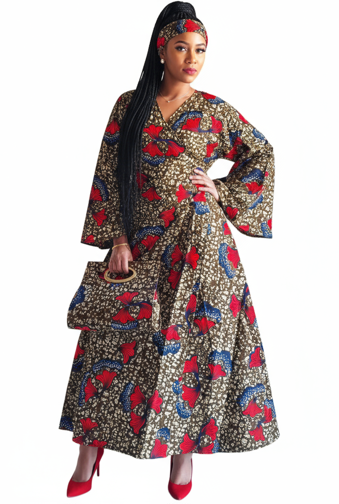 Combo - Long Wrap Dress + Pocketbook Set3