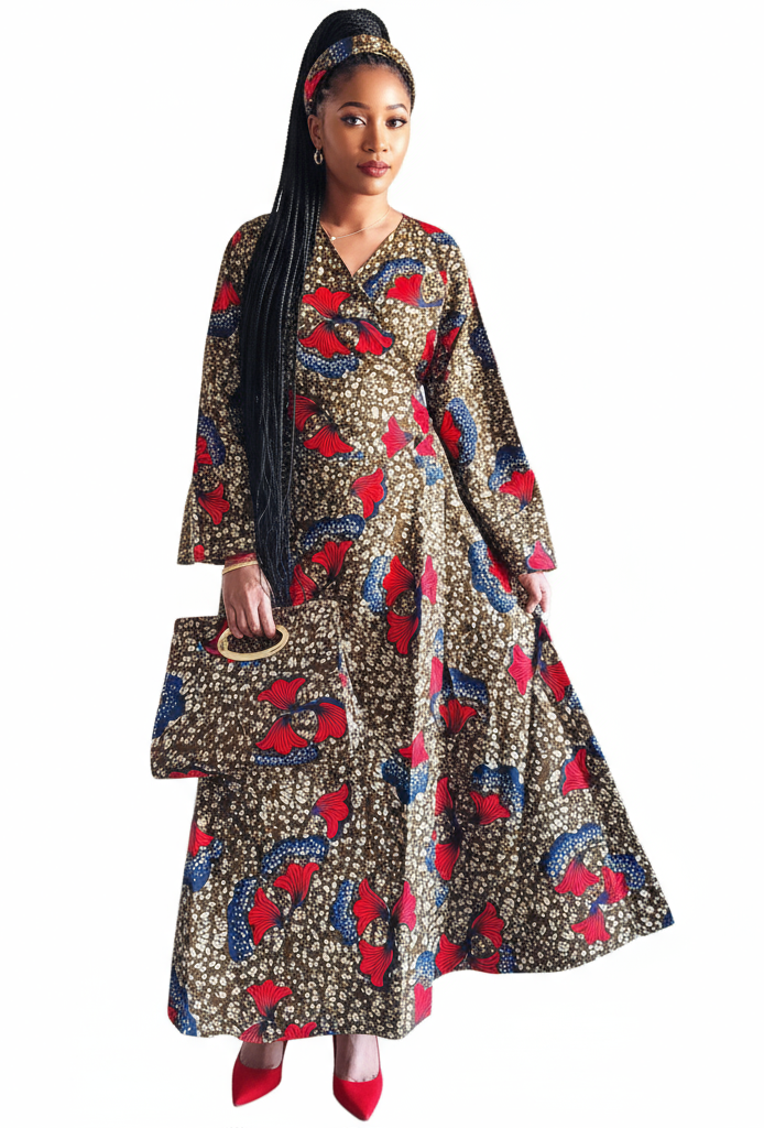 Combo - Long Wrap Dress + Pocketbook Set3