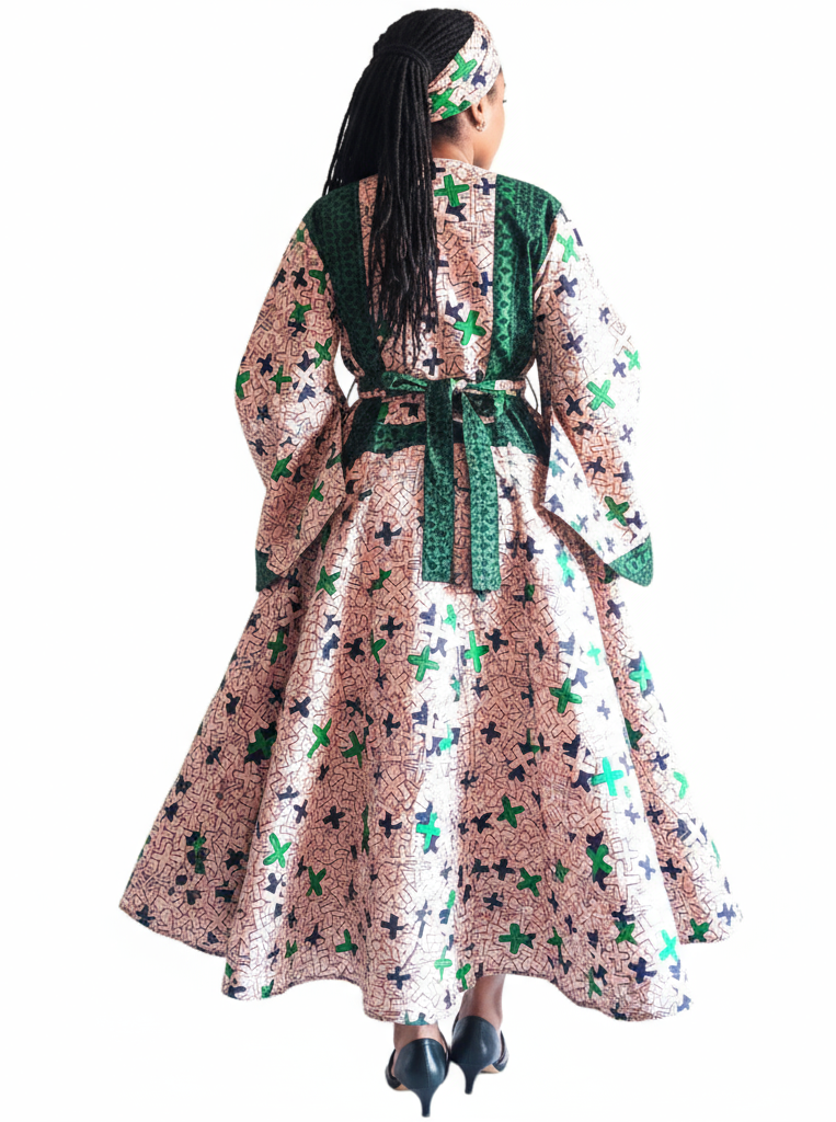 Combo - Long Wrap Dress + Pocketbook Set2 1014