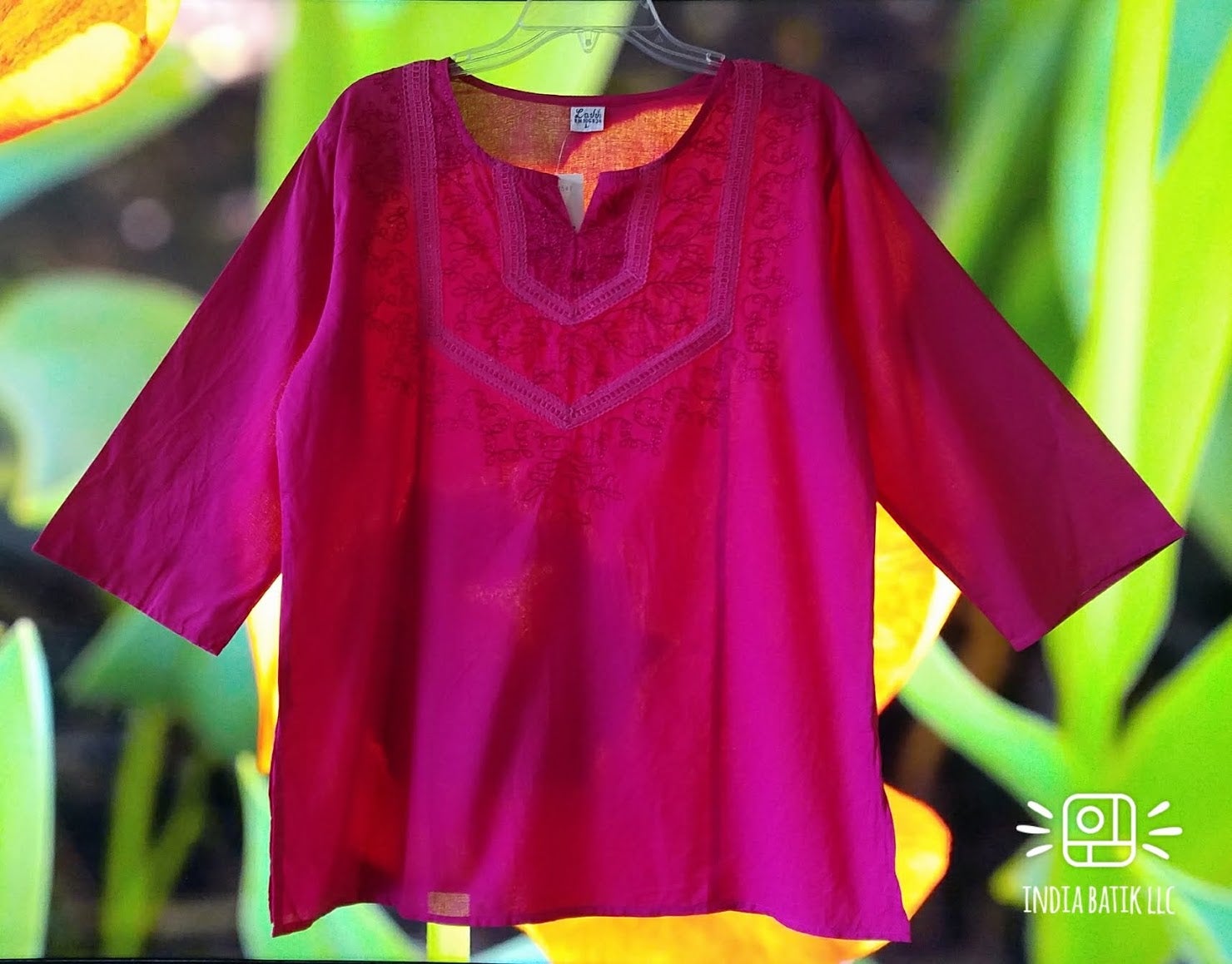 COTTON EMBROIDERY BLOUSE-#547