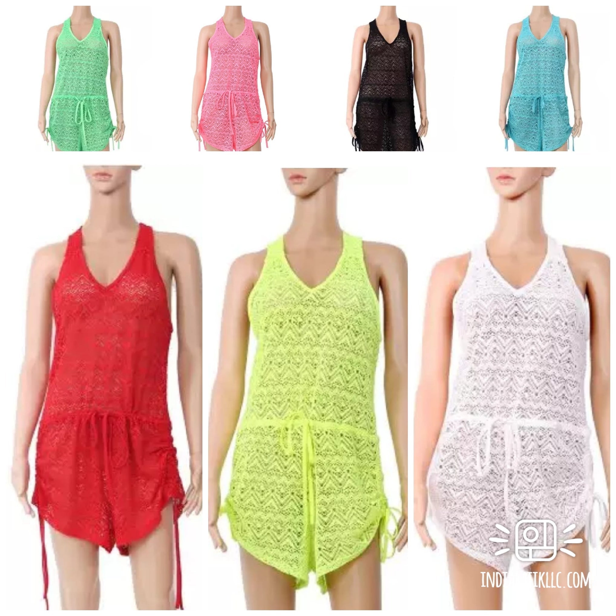 Short Mesh/Lace Romper/ Jumpsuit/ Beach Coverup