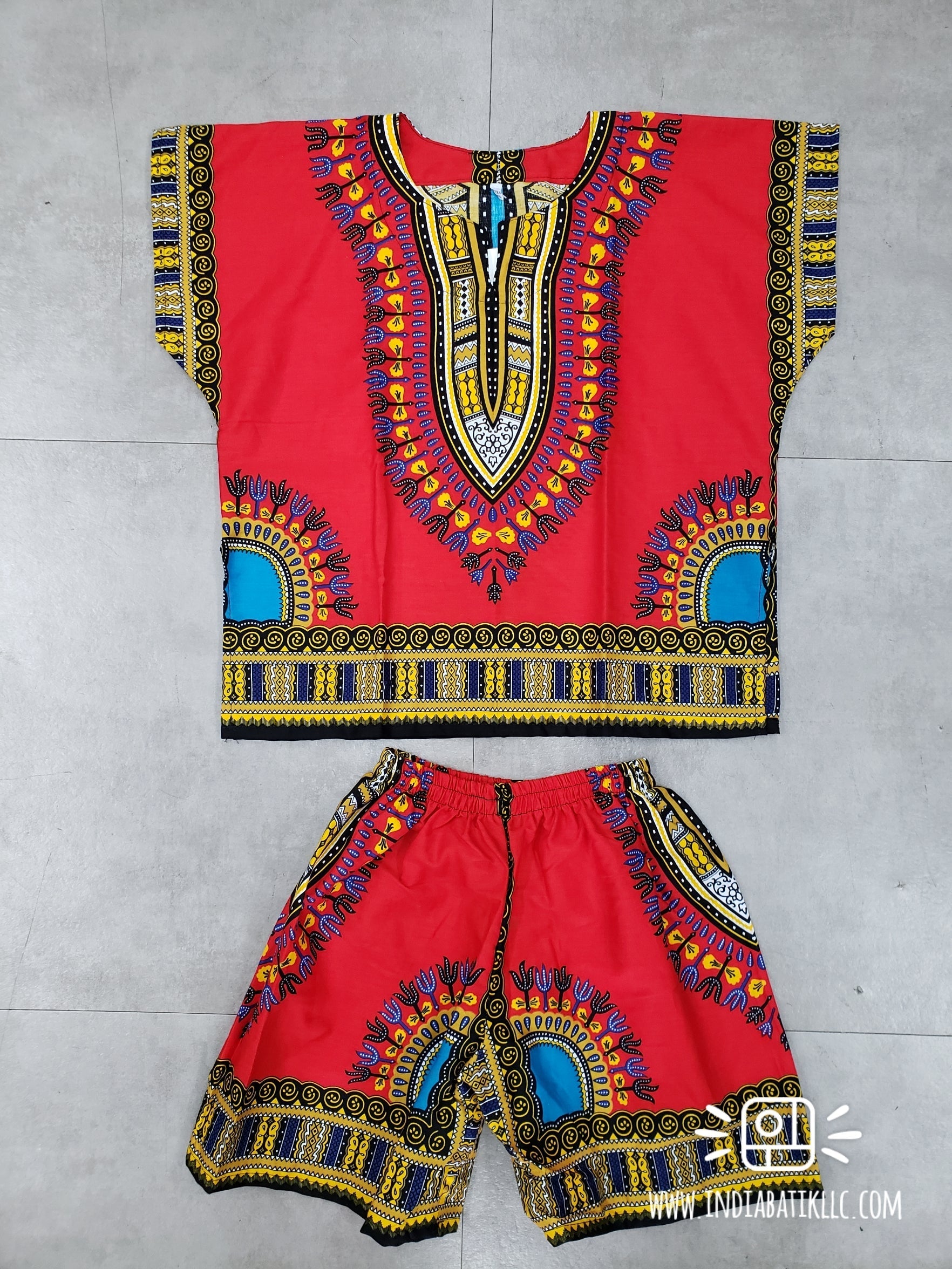 Kids/ Boys/ Girls Shorts Set- Dashiki