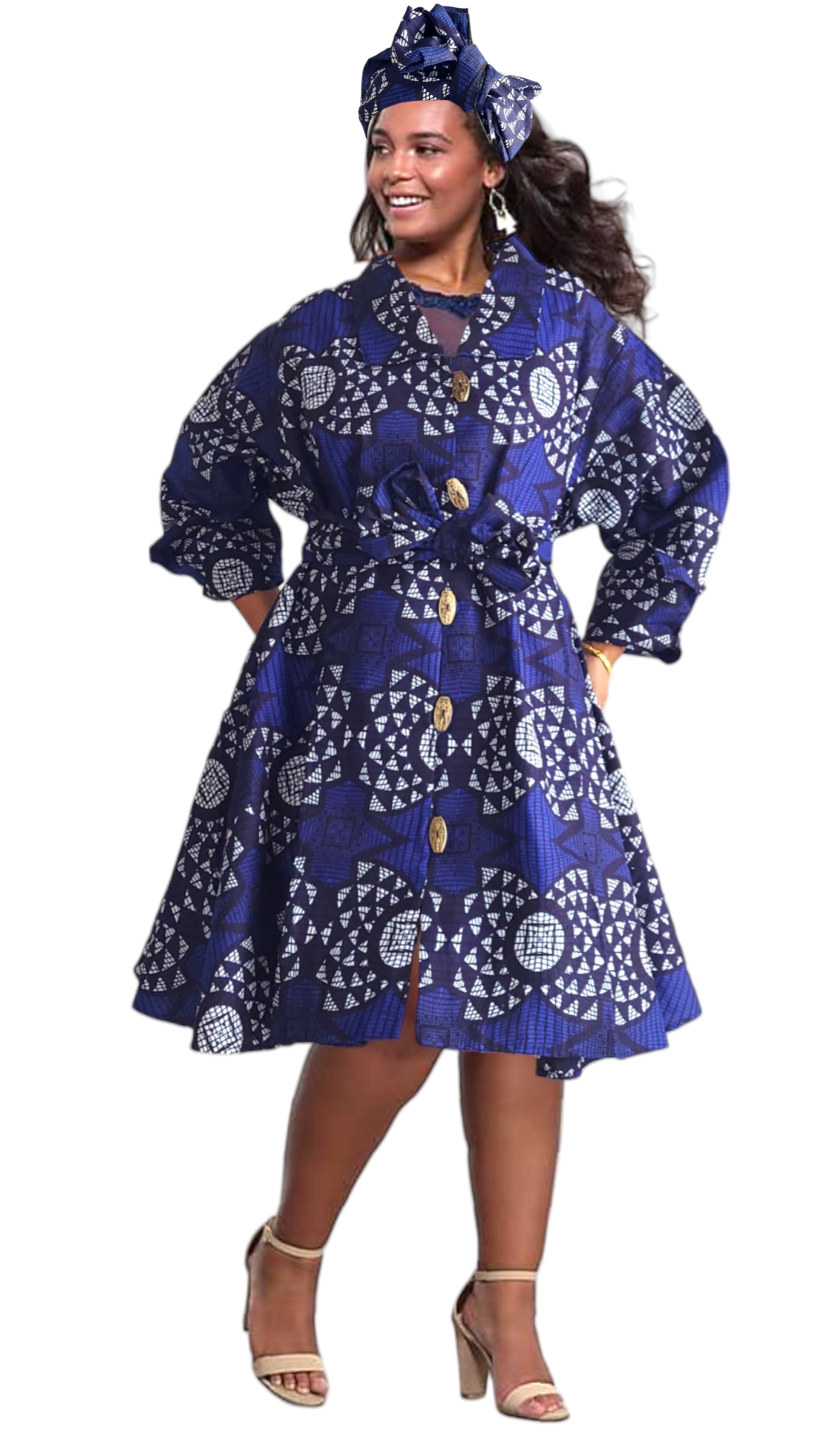 243- Short  Dress / Blouse - Blue