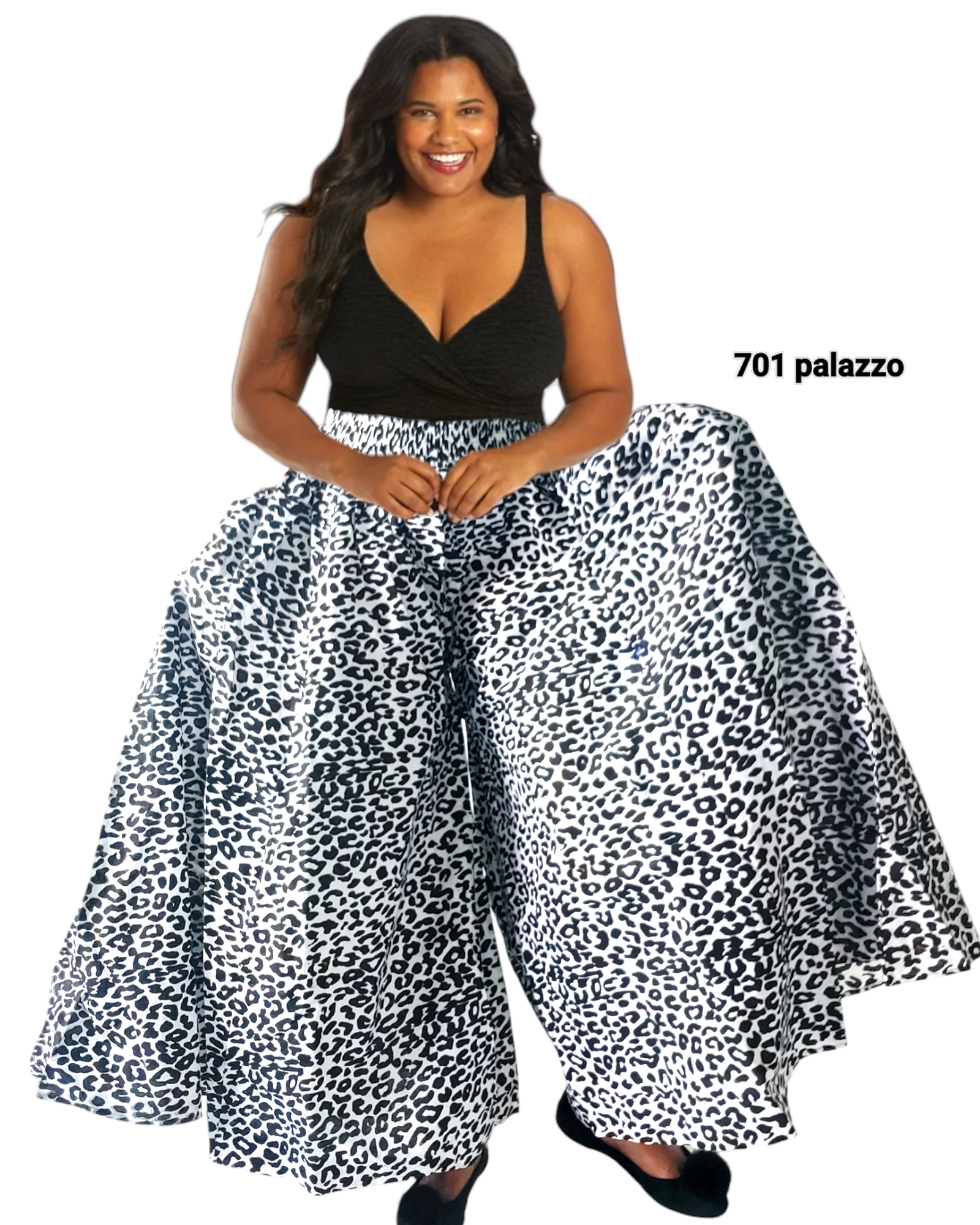 Long Palazzo  Leopard Print- 701