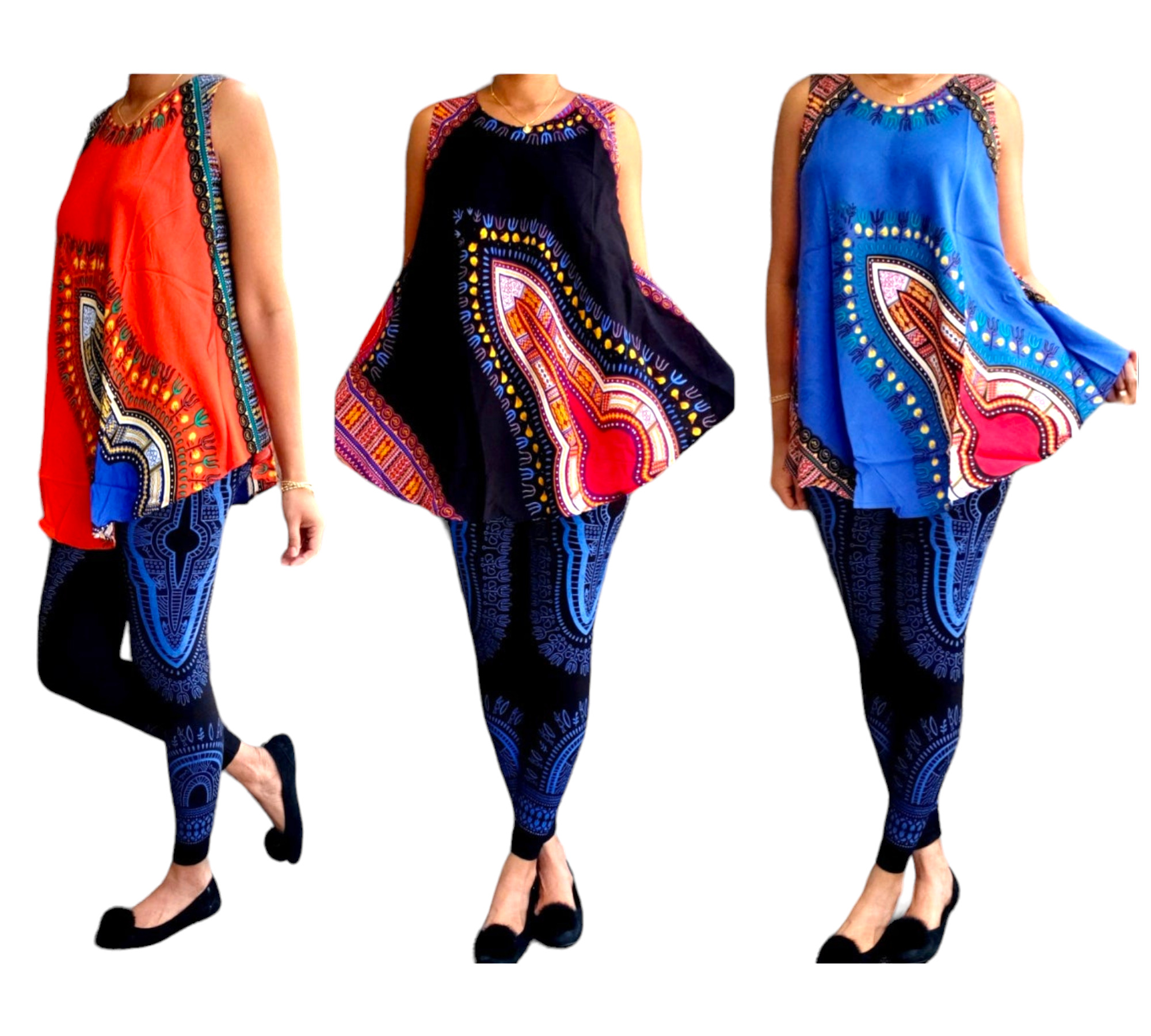 Dashiki Print Blouse- 602