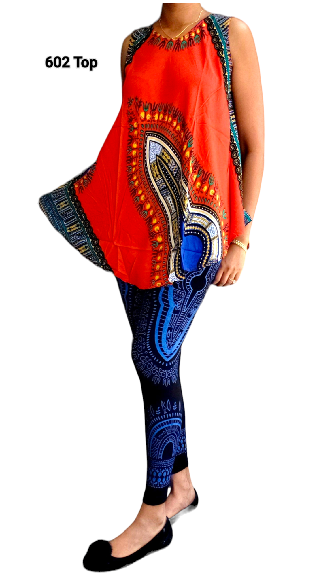 Dashiki Print Blouse- 602