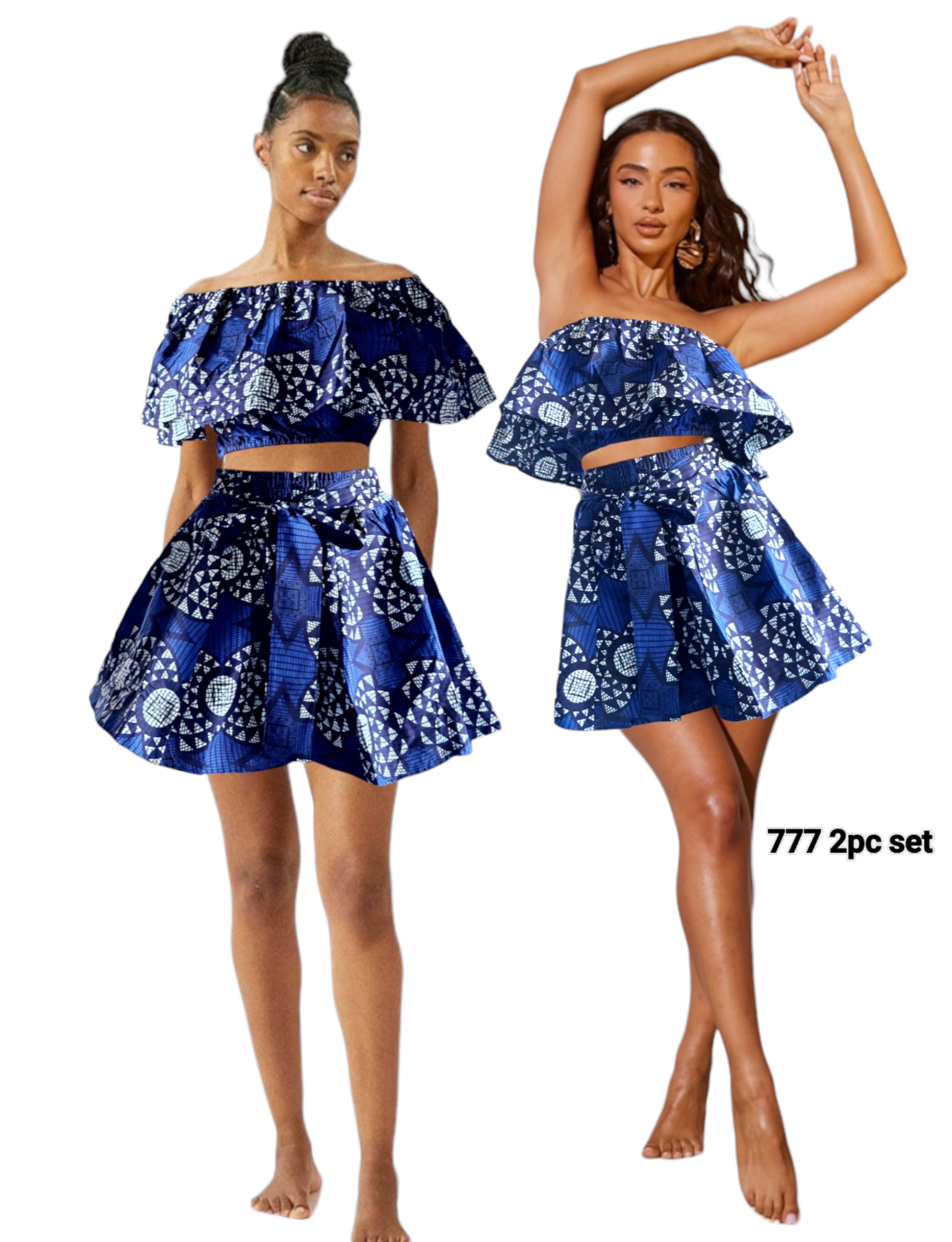 777 - Mini Skirt & Crop Top Set