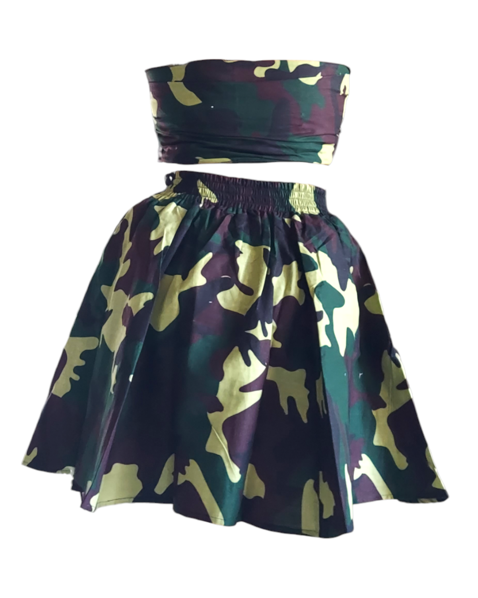 524 Short skirt / Scarf - Camouflage Green