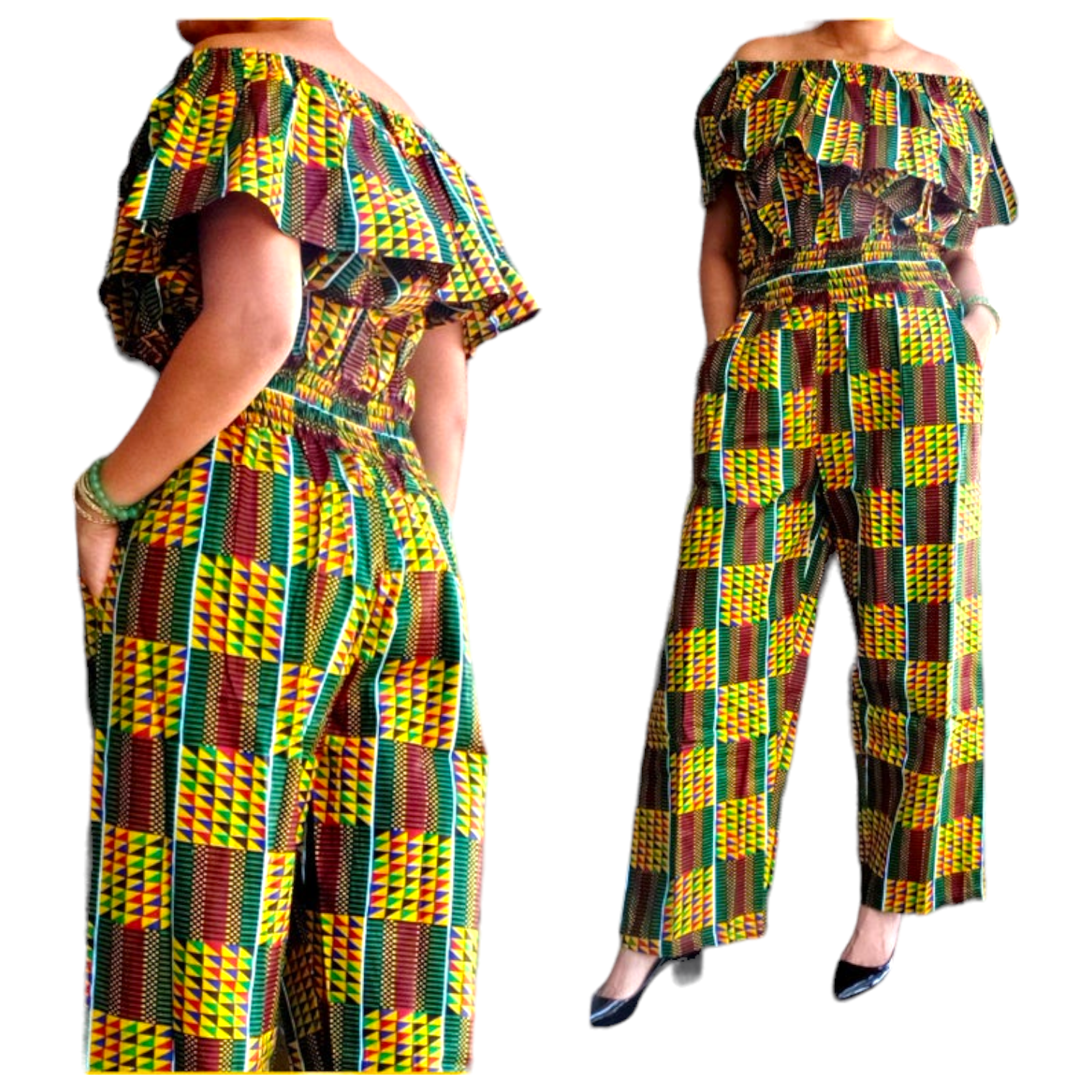 #317- Women Kente Romper