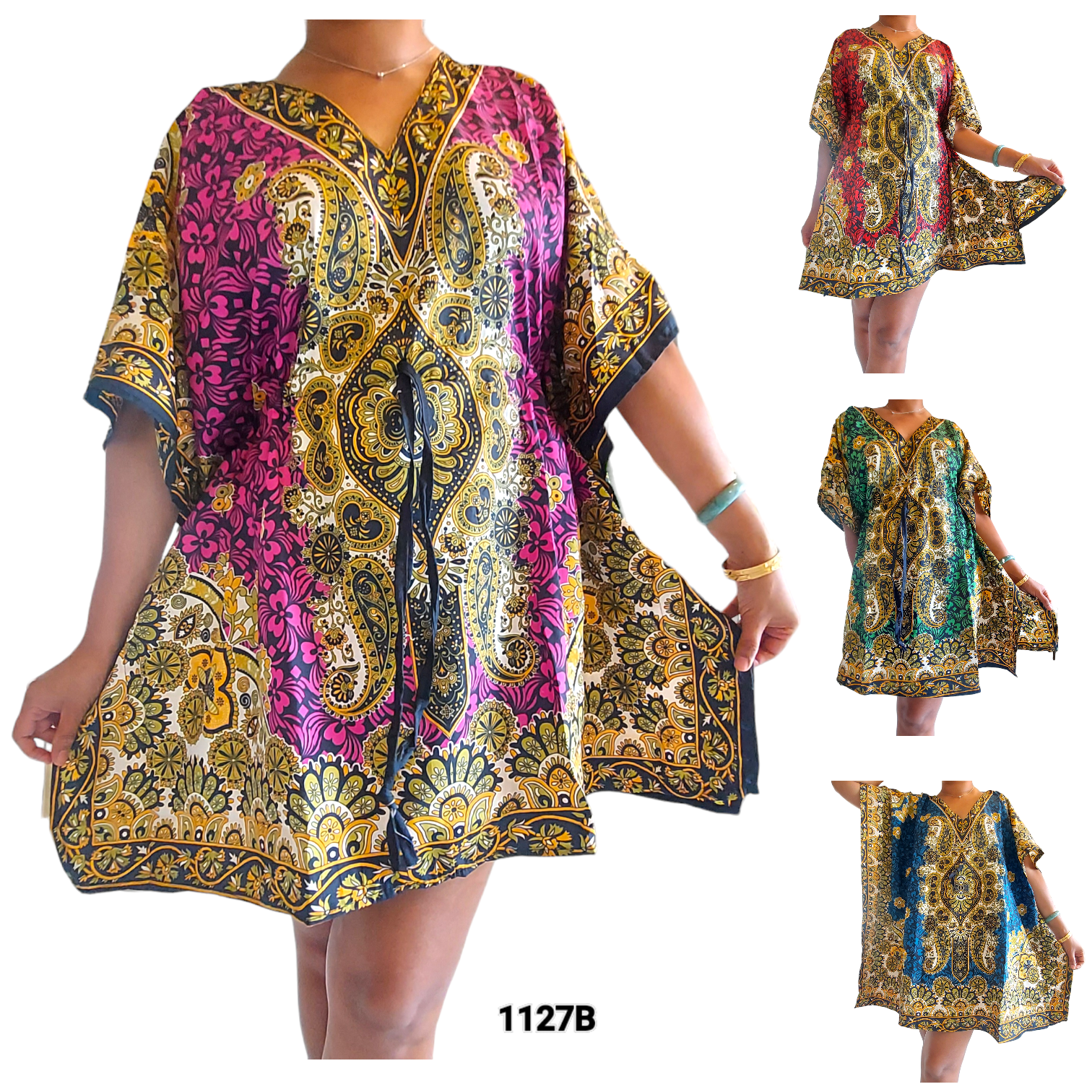 1127B- Kaftan Top/ Short Dress / Pack of 4