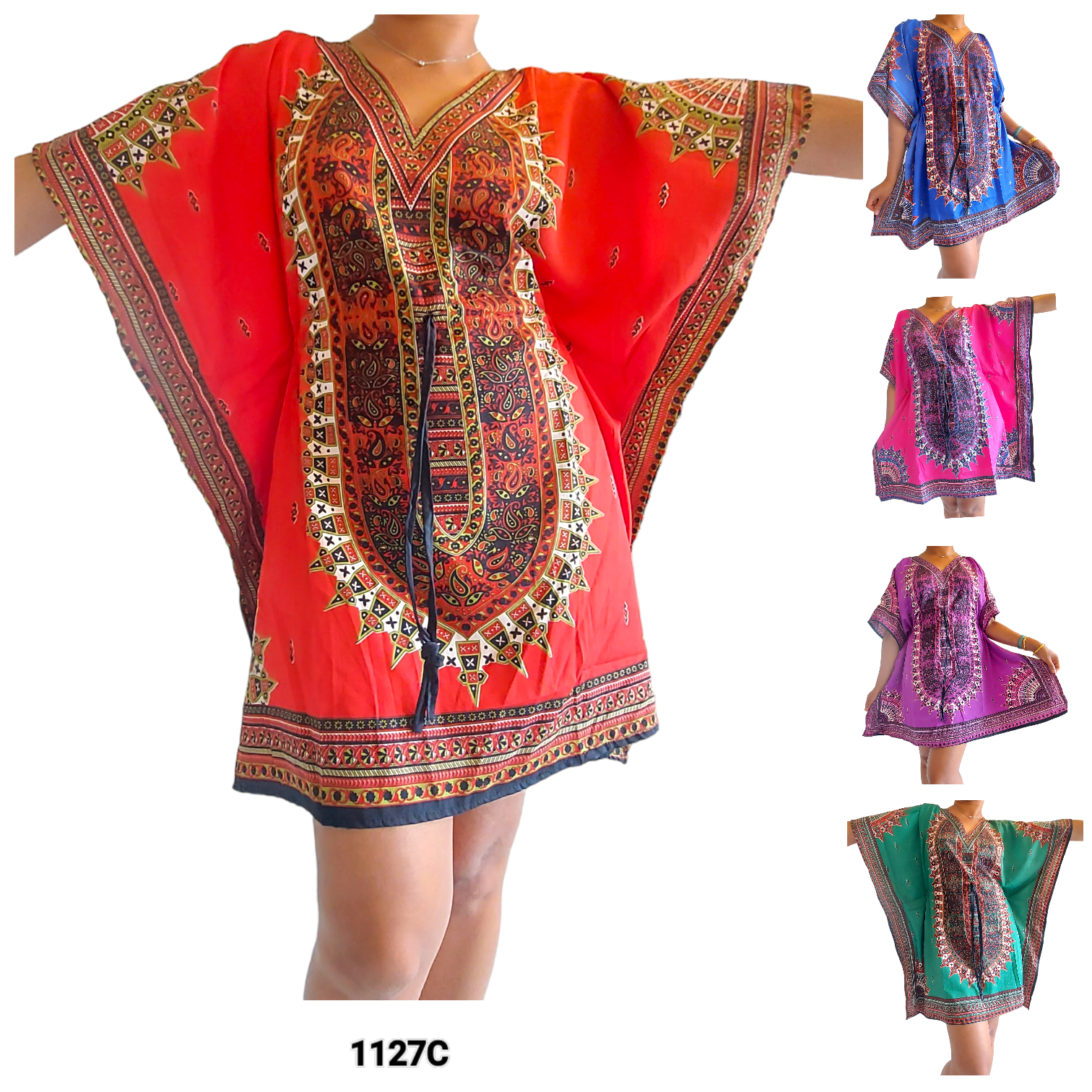 1127C- Kaftan Top/ Short Dress / Pack of 5