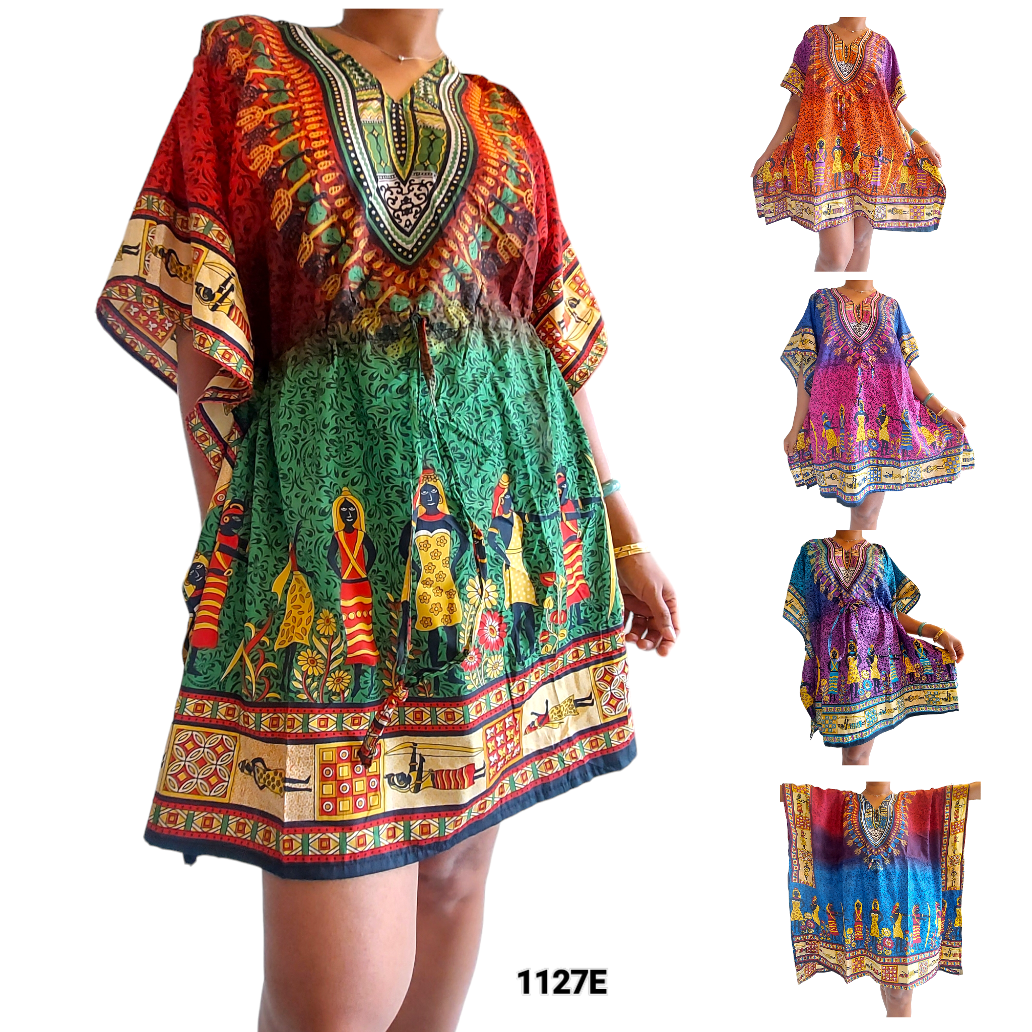 1127E- Kaftan Top/ Short Dress / Pack of 5