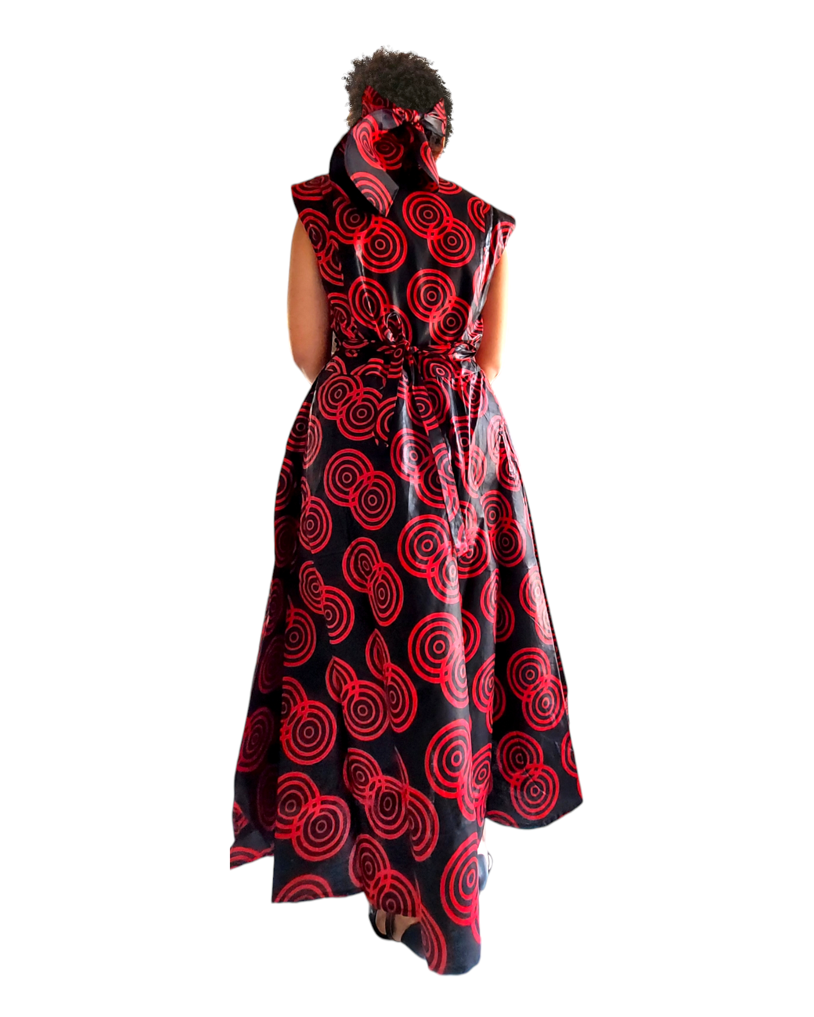 8002 Printed Wrap Dress /Sleeveless