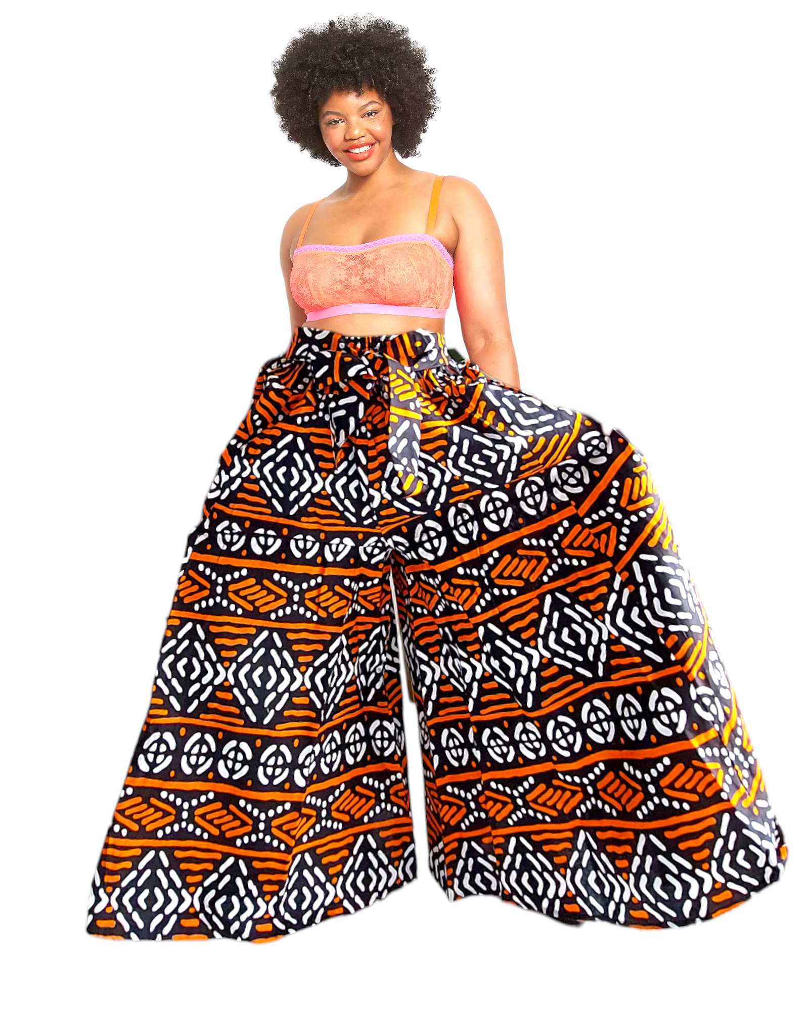 701 Women Palazzo Pant / Wide Leg Pant -Tribal