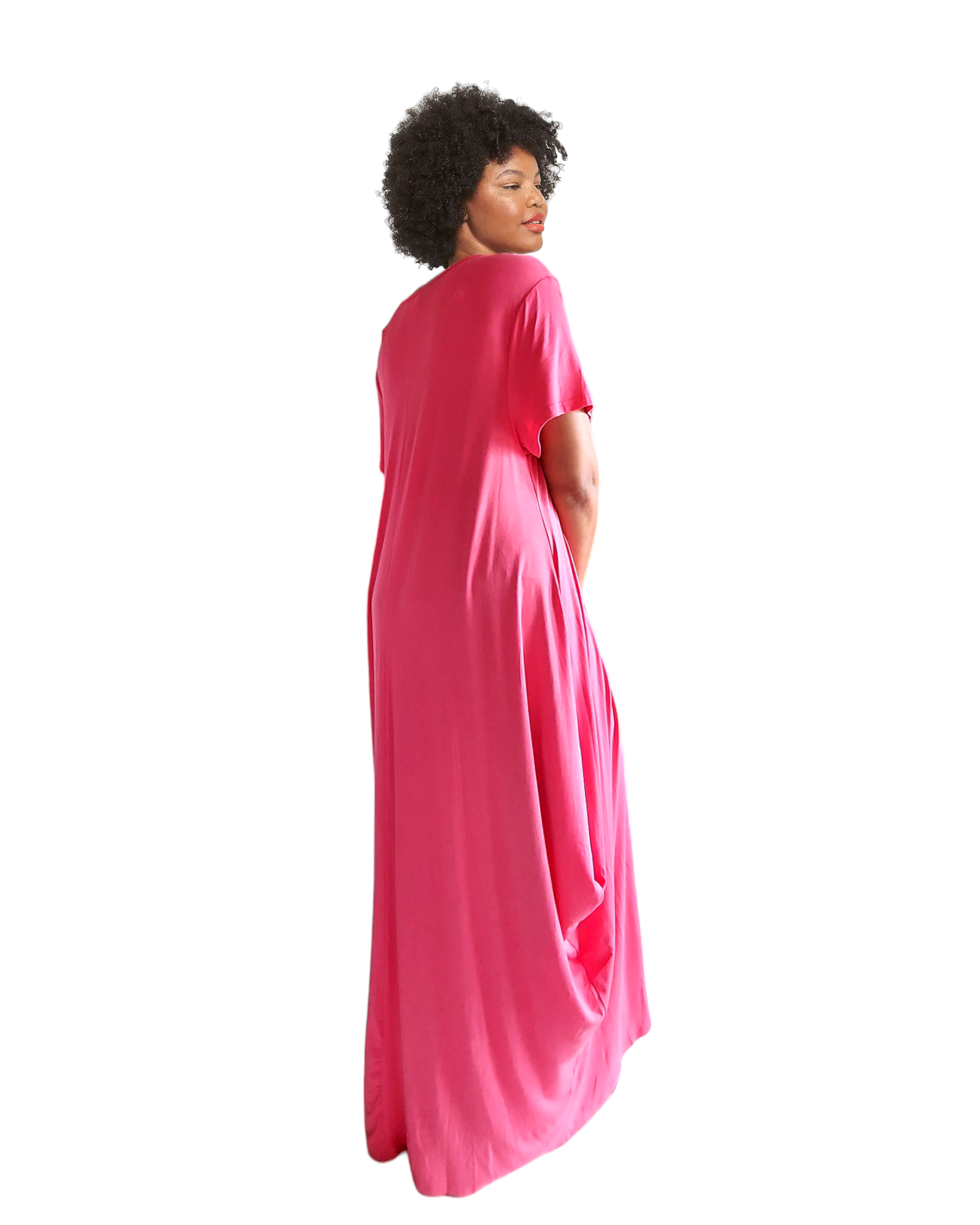 Blessed Afro Bubble  Jersey  Dress/Short Sleeve /2022SS Pink