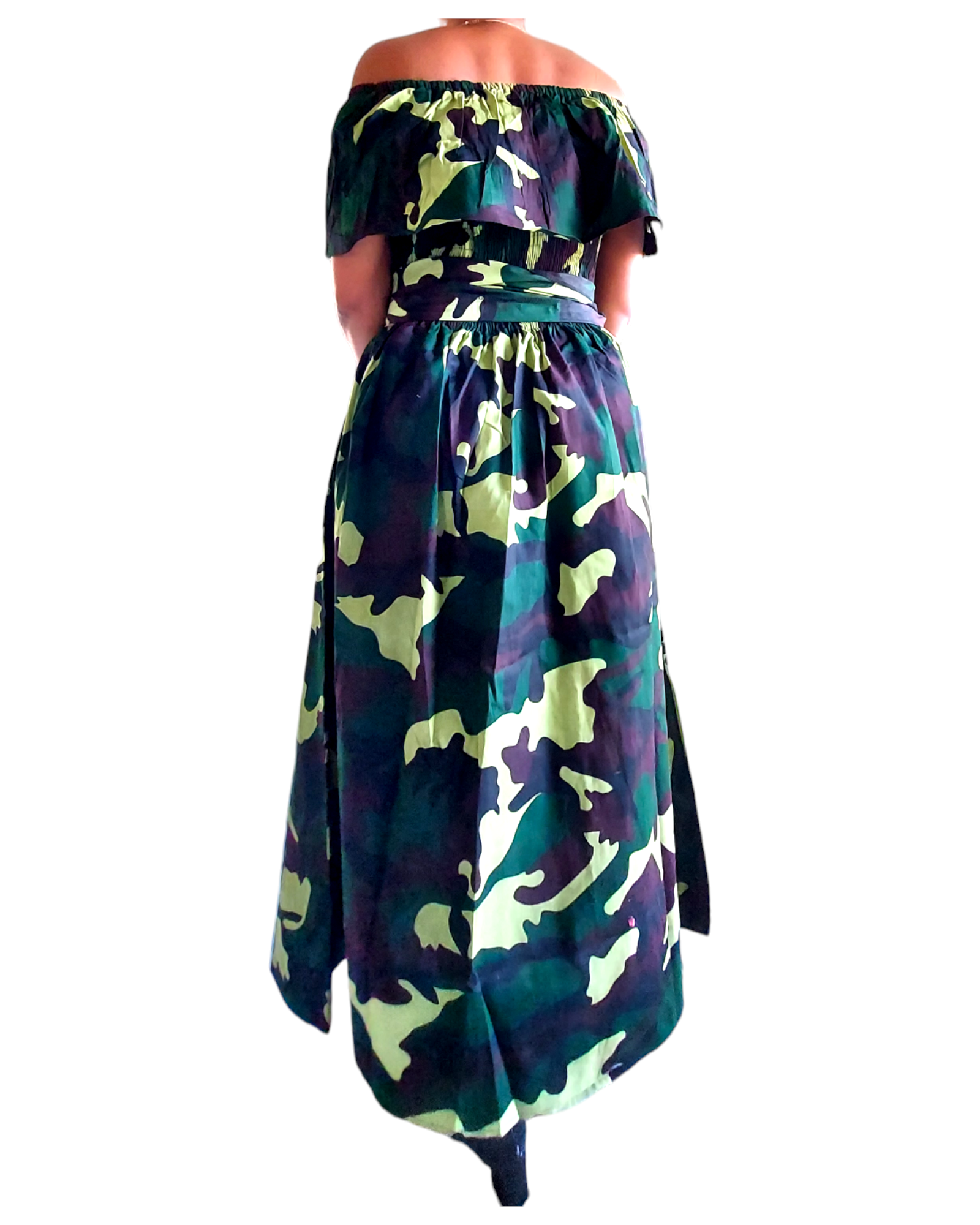 3014L  Maxi Dress- Camouflage